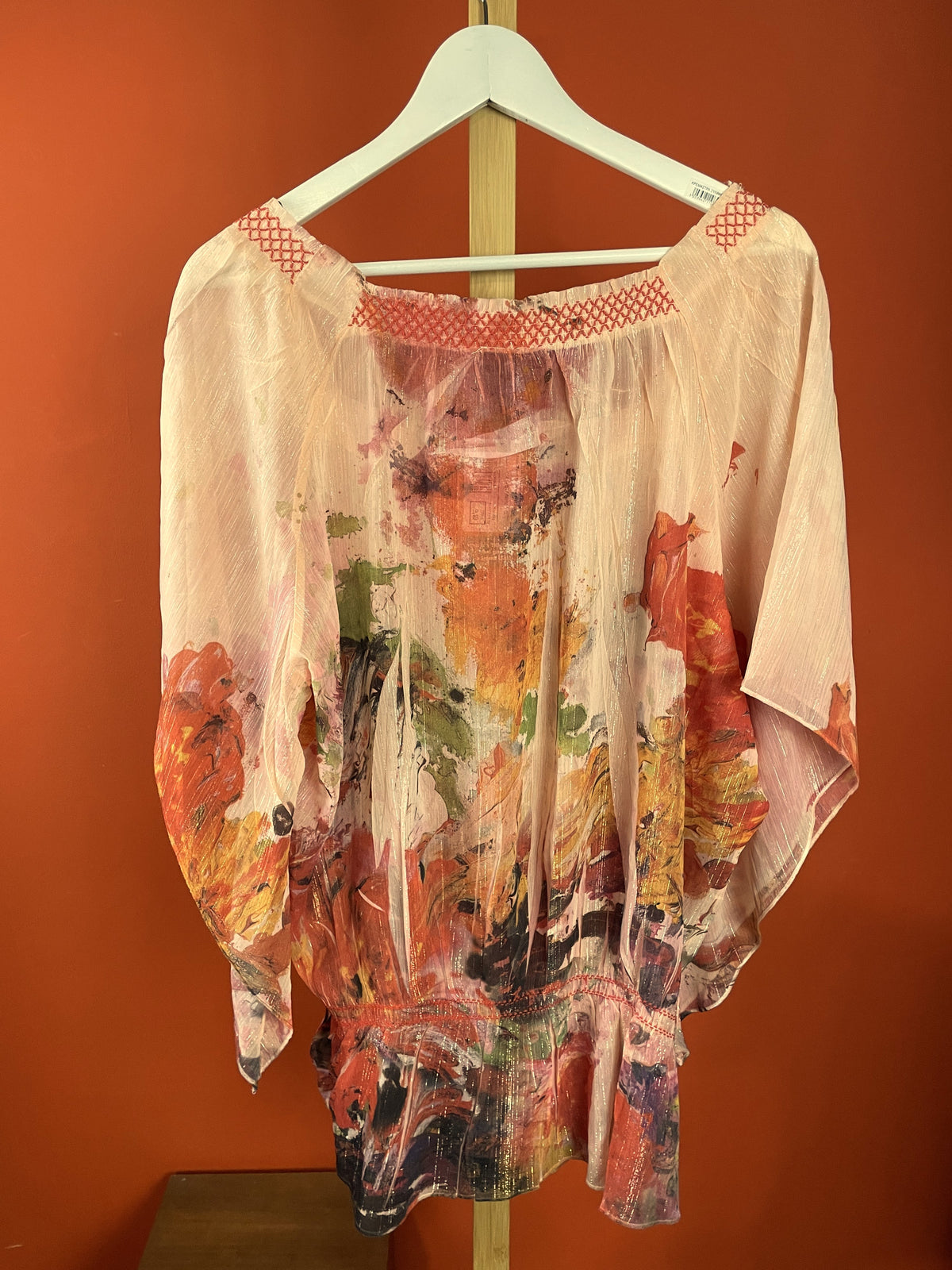 Stock, Αραχνοΰφαντη Μπλούζα LANE BRYANT σε Ροδακινί χρώμα (2XL)