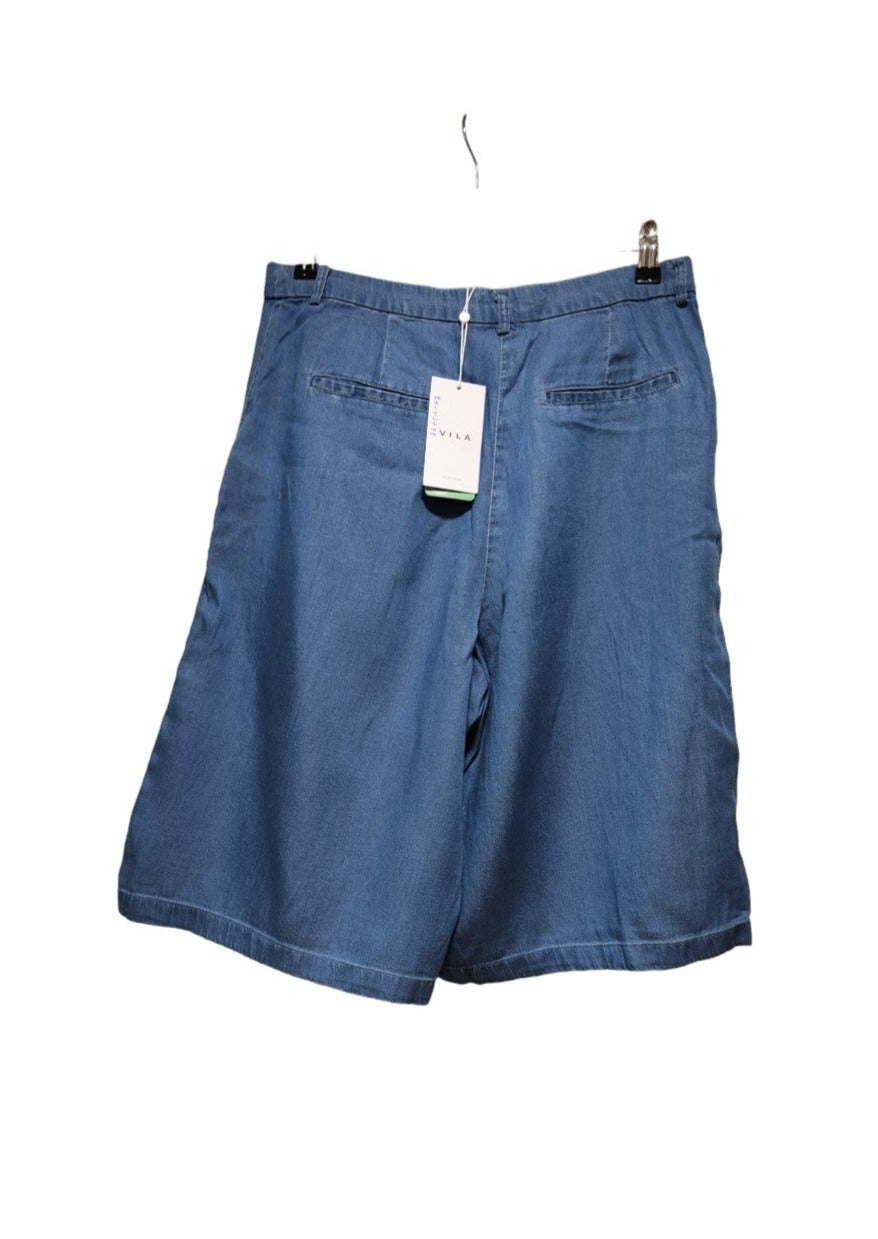 Outlet, Γυναικείο Σορτς VILA σε Μπλε Denim Χρώμα (Medium)