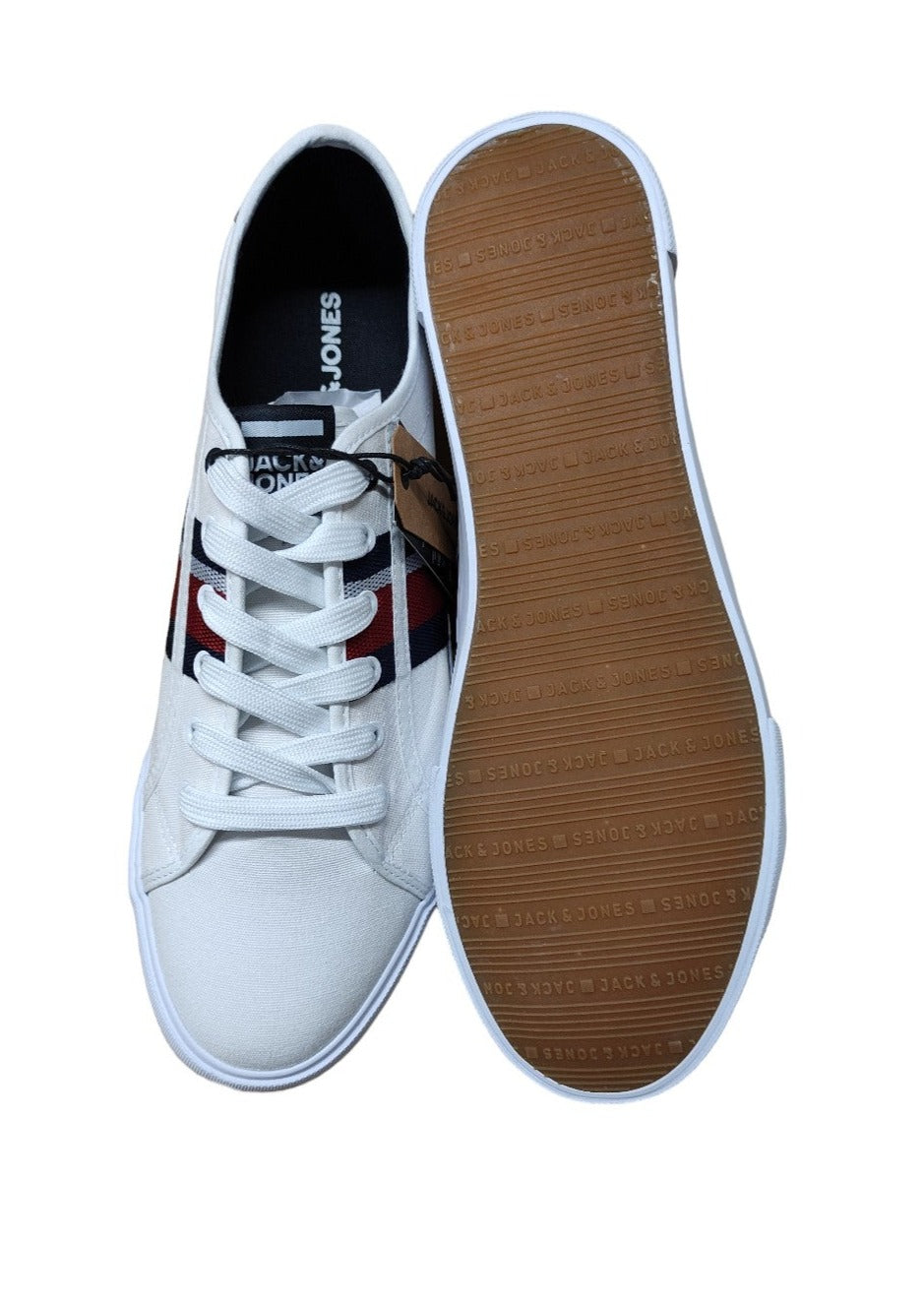 Outlet, Σπορ/Casual, Πάνινα Ανδρικά Παπούτσια JACK & JONES σε Λευκό χρώμα (No 45)