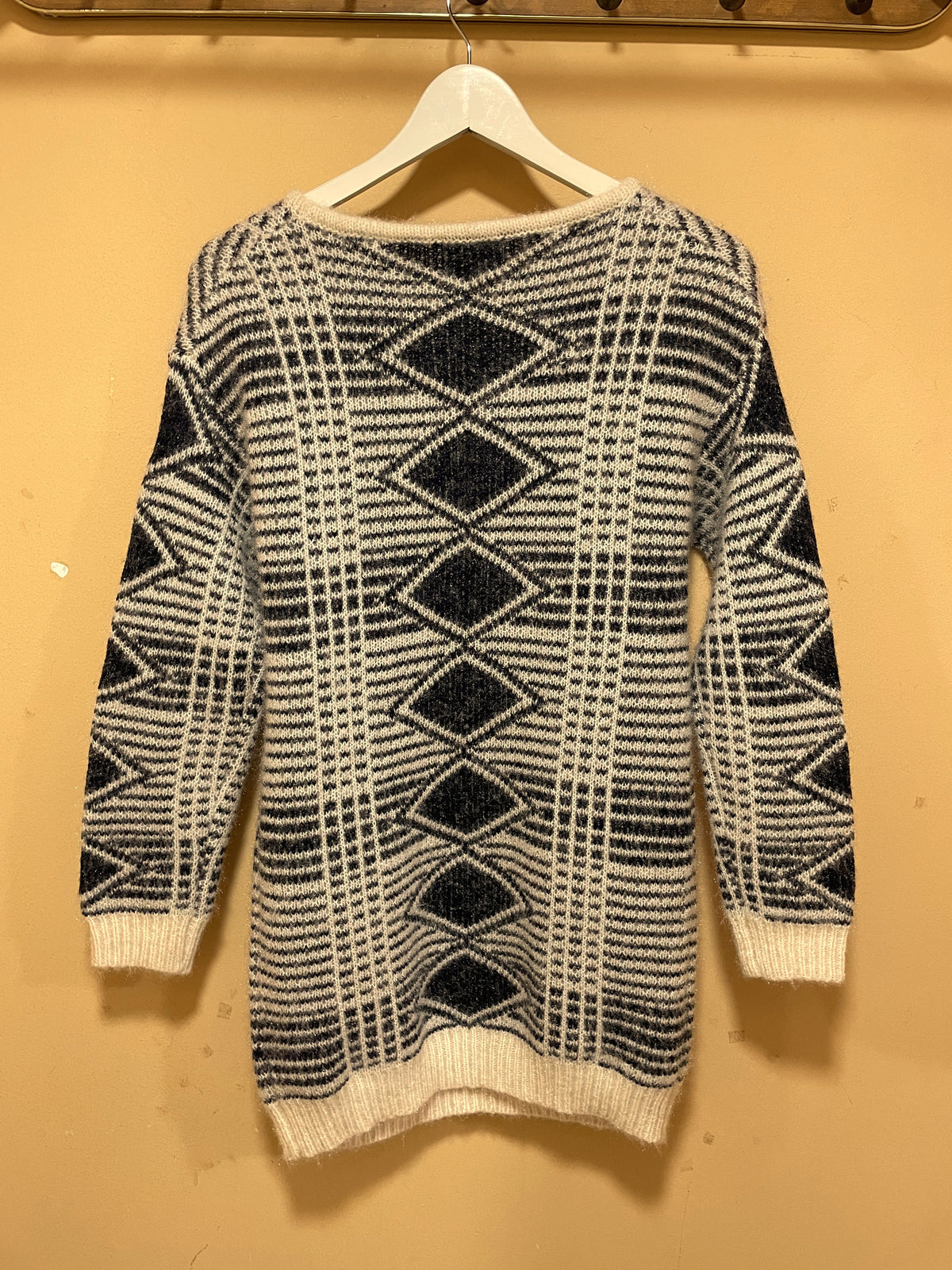 Vintage Γυναικεία Πλεκτή Μπλούζα / Πουλόβερ MY CREATION σε Ζαχαρί - Μαύρο χρώμα (Medium)