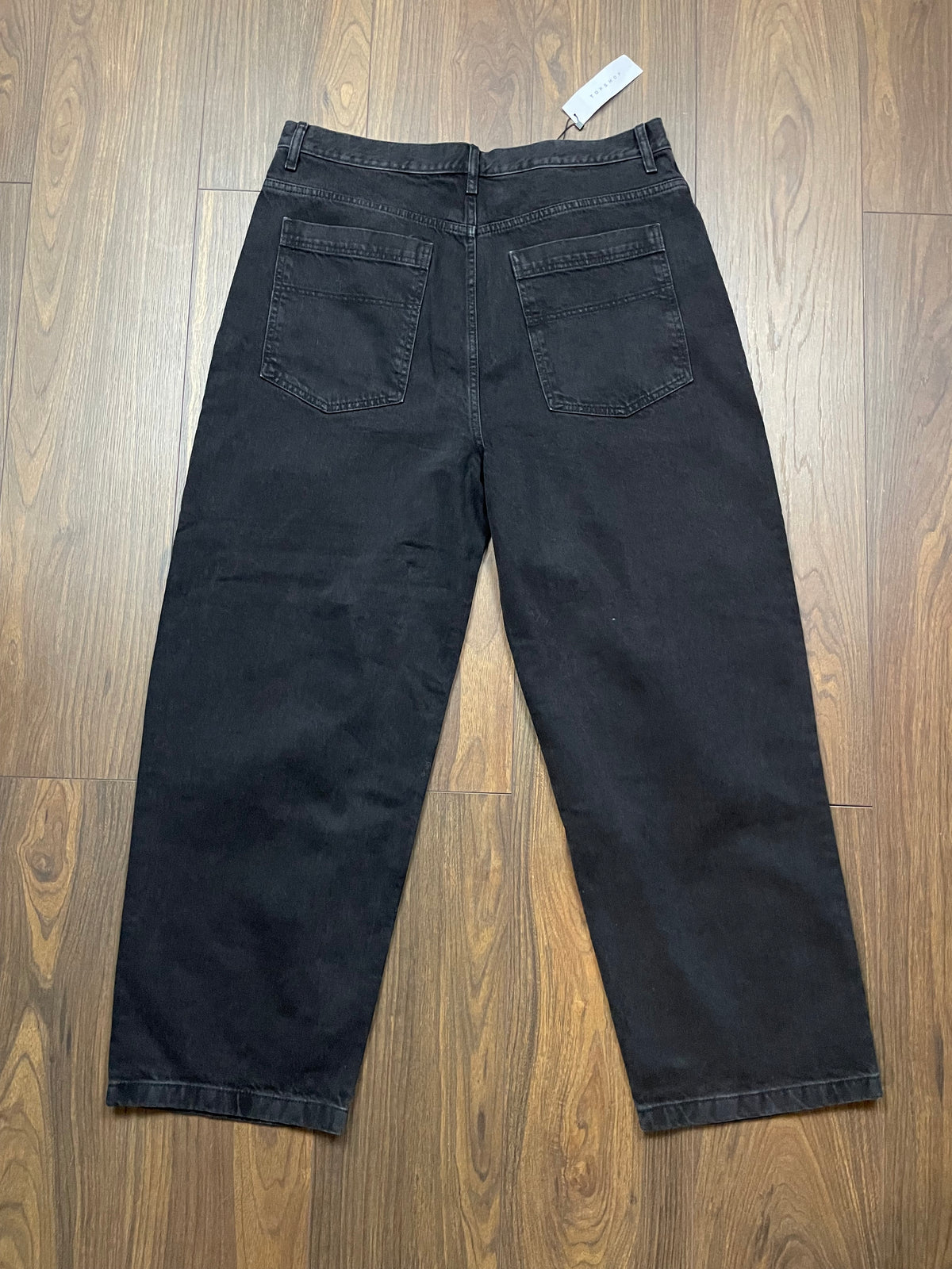 Stock, Γυναικείο Tζιν Παντελόνι TOPSHOP Baggy σε Μαύρο χρώμα (No. 46 - 2XL)