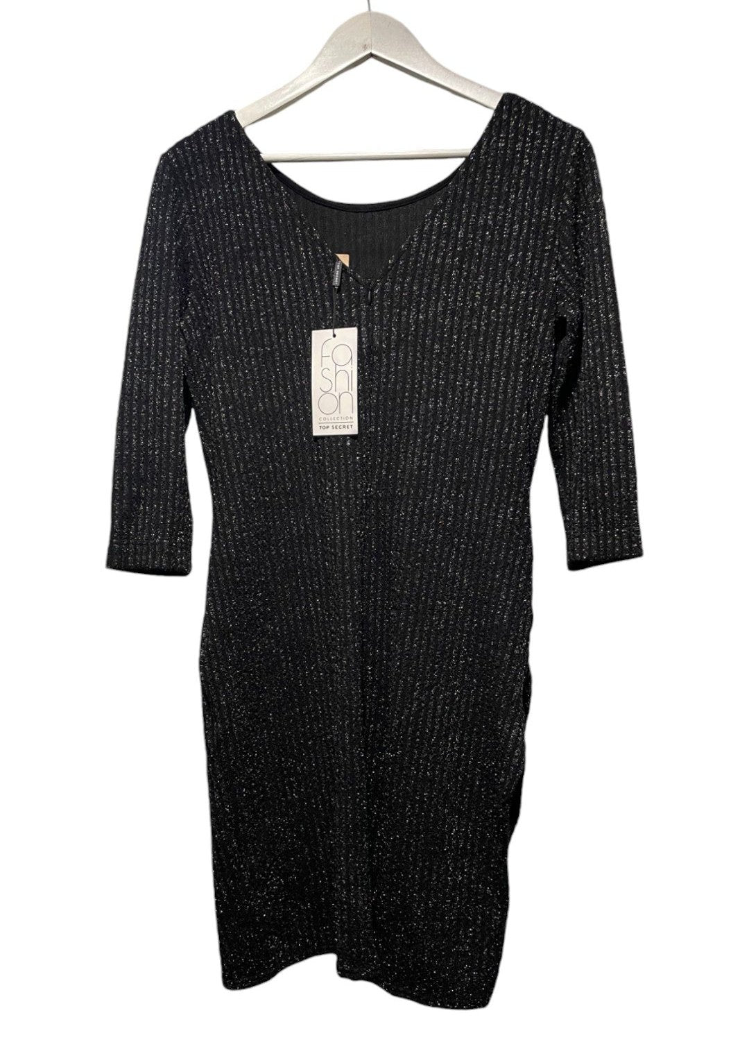 Stock, Lurex Φόρεμα TOP SECRET σε Μαύρο χρώμα (Large)