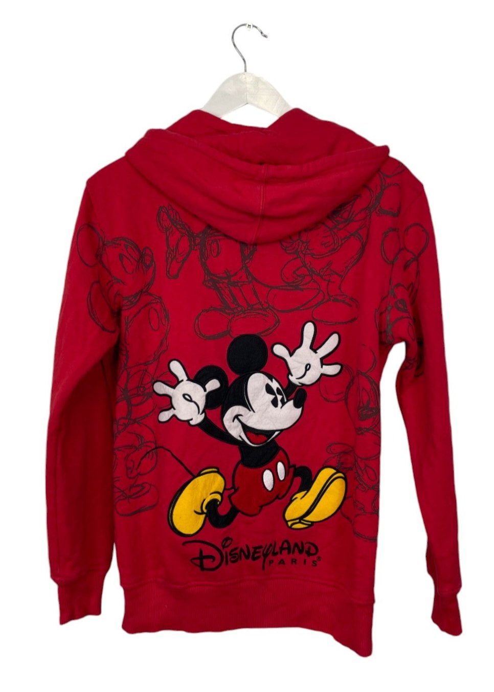 Γυναικεία, Φούτερ Ζακέτα με Κουκούλα MICKEY σε Κόκκινο χρώμα (Small)