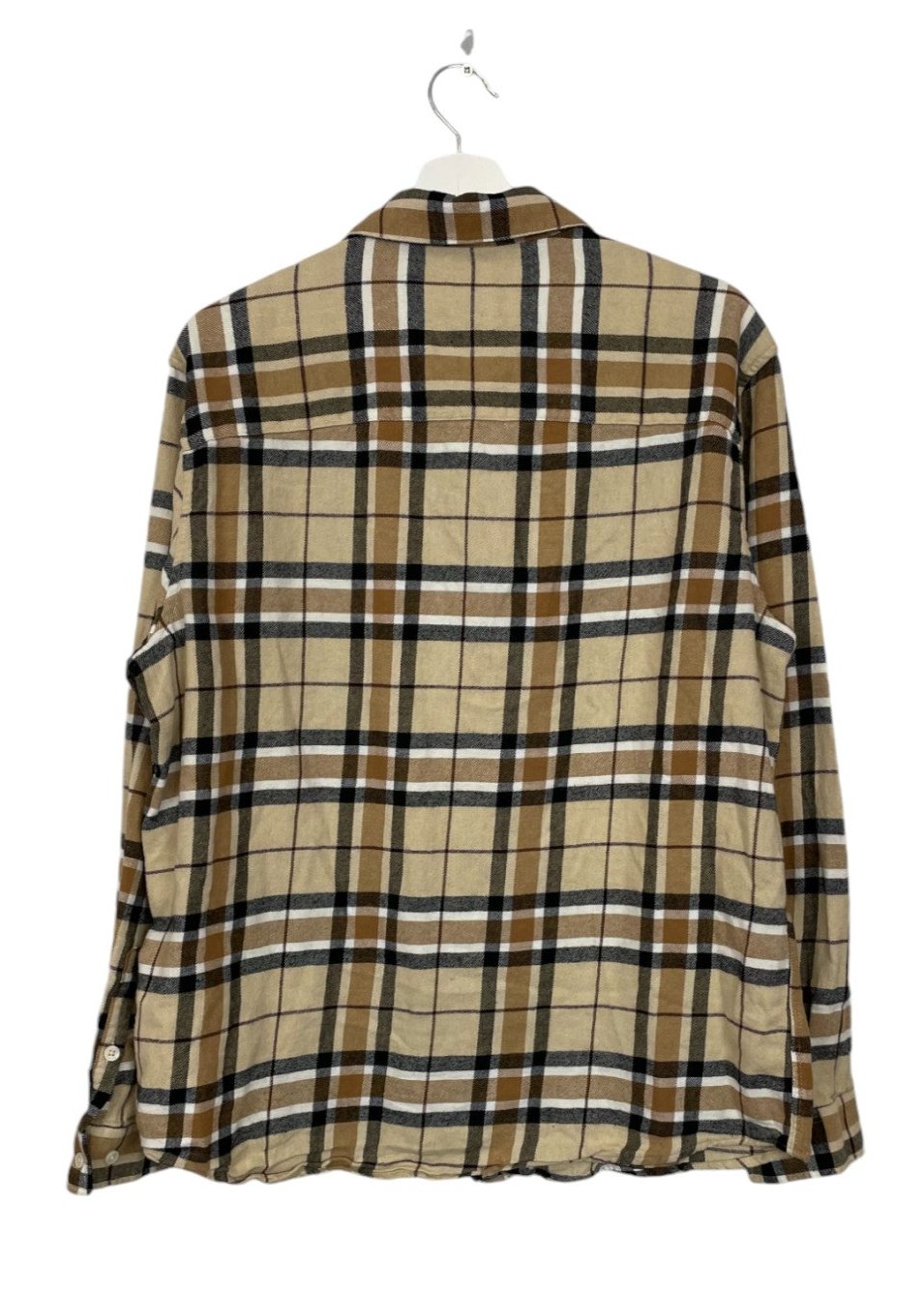Καρό Γυναικείο Πουκάμισο - Flannel H&M σε Μπεζ/ Μαύρο χρώμα (Large)