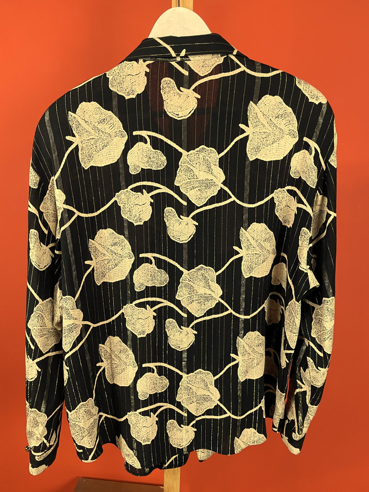 Vintage Γυναικείο Πουκάμισο CHOISE by Danwear σε Μαύρο / Μπεζ χρώμα (Large)