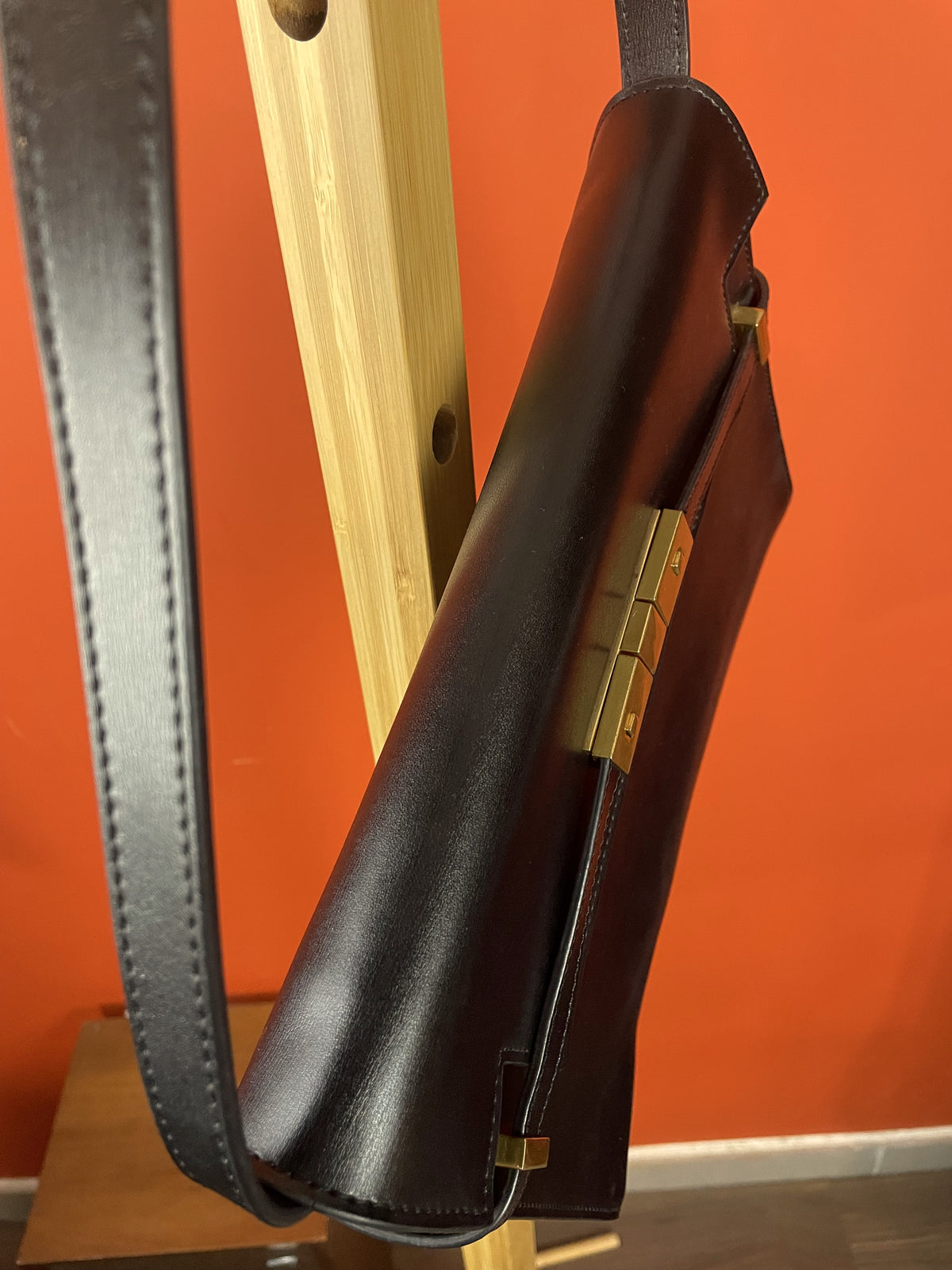 UNIQUE ITEM: Πιστό αντίγραφο της PREMIUM σειράς Manhattan SAINT LAURENT - Δερμάτινη Τσάντα ώμου σε Μαύρο χρώμα