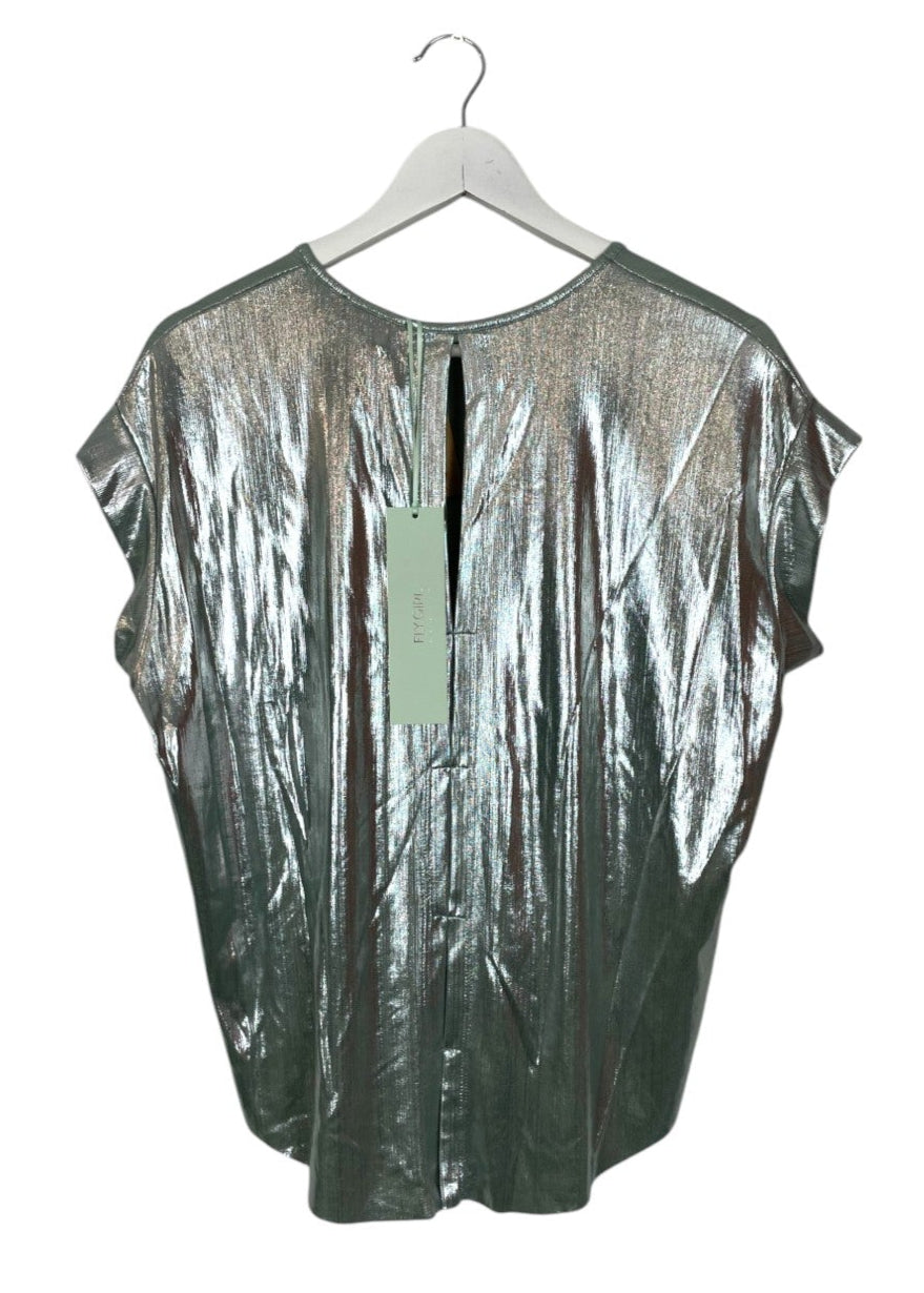 Stock Γυναικεία Μπλούζα FLY GIRL σε Ασημί χρώμα (Small)