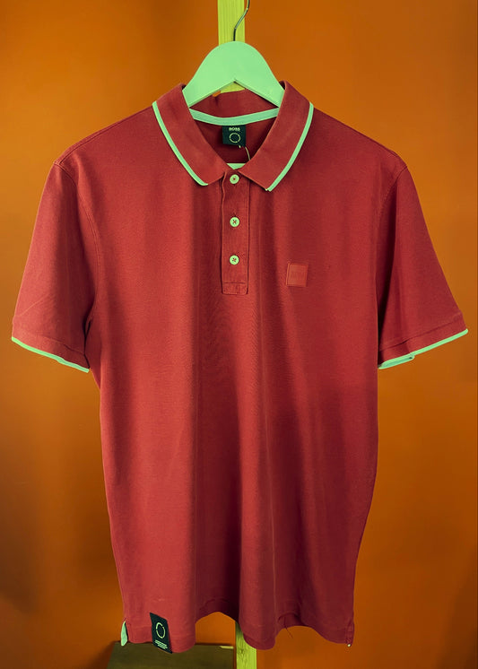 Ανδρικο polo Τ-Shirt HUGO BOSS σε Βυσσινί χρώμα (Medium)
