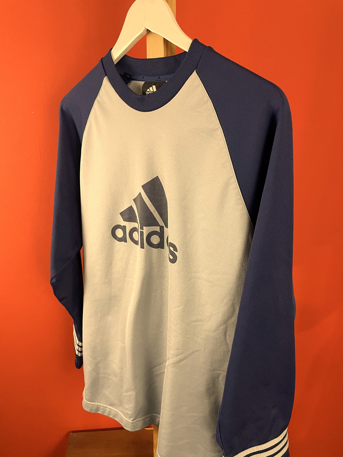 Φούτερ Μπλούζα ADIDAS σε Γκρι - Σιέλ χρώμα (Ανδρικό M - Γυναικείο L)