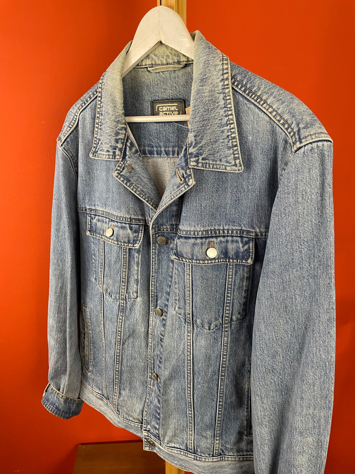 Ανδρικό Τζιν Τζάκετ CAMEL ACTIVE σε Ξεθωρισμένο / Σιέλ Denim (Άνετο XL)