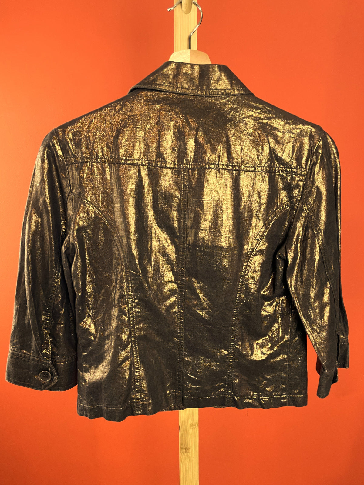 Ιταλικό, Linen Blended Γυναικείο Τζάκετ / Σακάκι BRONZO BRONZO σε Μπρονζέ χρώμα (Small)