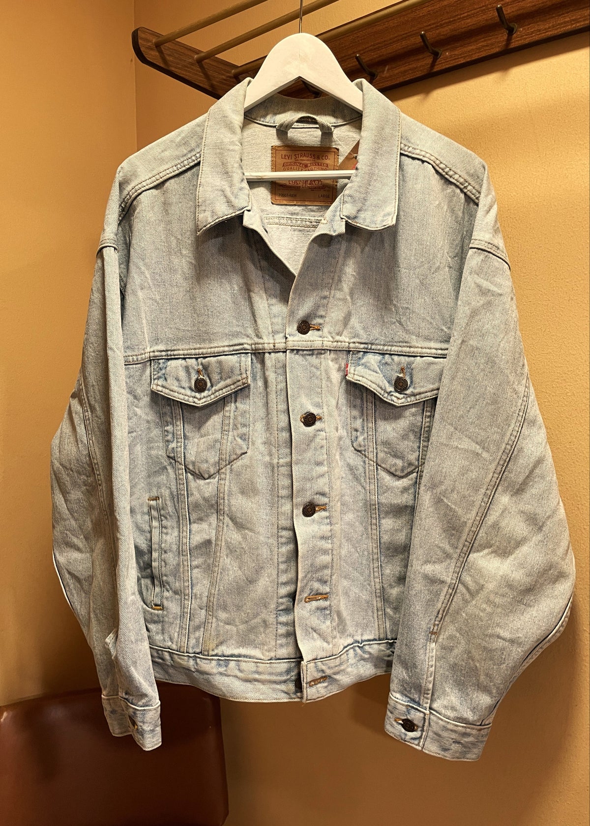 Ανδρικό Τζιν Τζάκετ LEVI'S σε Ξεθωριασμένο Denim (Άνετο L)