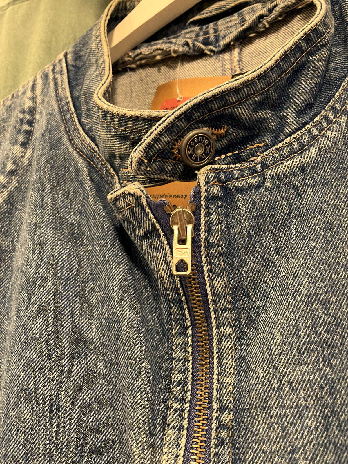 Vintage Ανδρικό Τζιν Τζάκετ HIS σε Ξεθωριασμένο Denim (Άνετο L/XL)