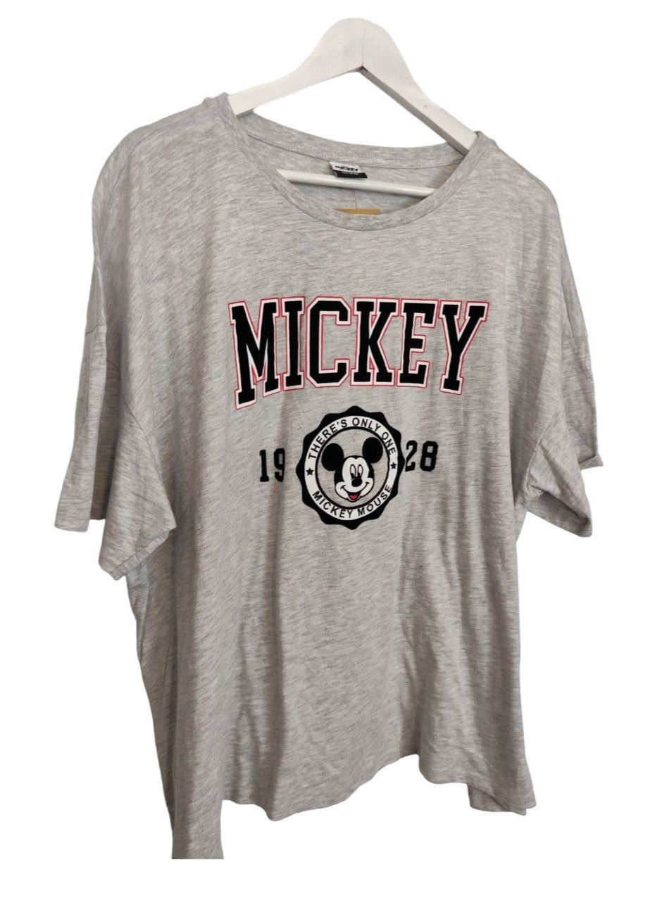 Γυναικεία, Κοντομάνικη Μπλούζα T-Shirt MICKEY DISNEY σε Γκρι χρώμα (XL)