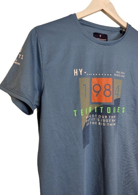 Ανδρική Μπλούζα - T-Shirt CREATIVE HOMME σε Μπλε Χρώμα (Small)