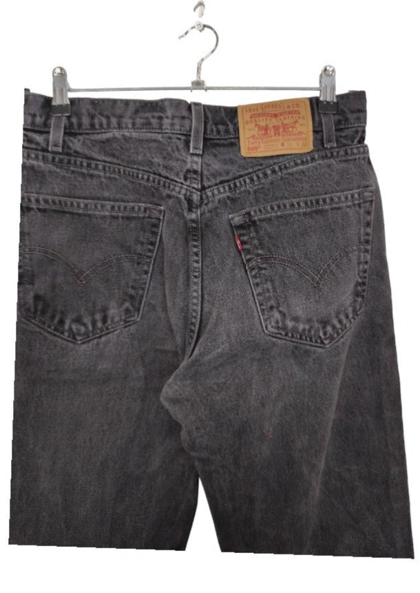 Γυναικείο Tζιν Παντελόνι LEVI'S 505 σε Σκούρο Γκρι Denim (No 32)