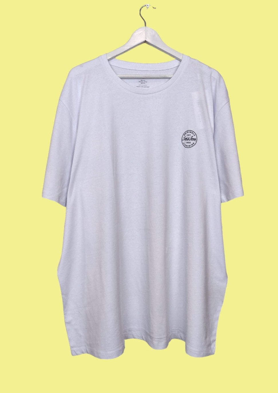 Outlet, Ανδρική Μπλούζα - T-Shirt JACK & JONES σε Λευκό χρώμα (3XL/4XL)