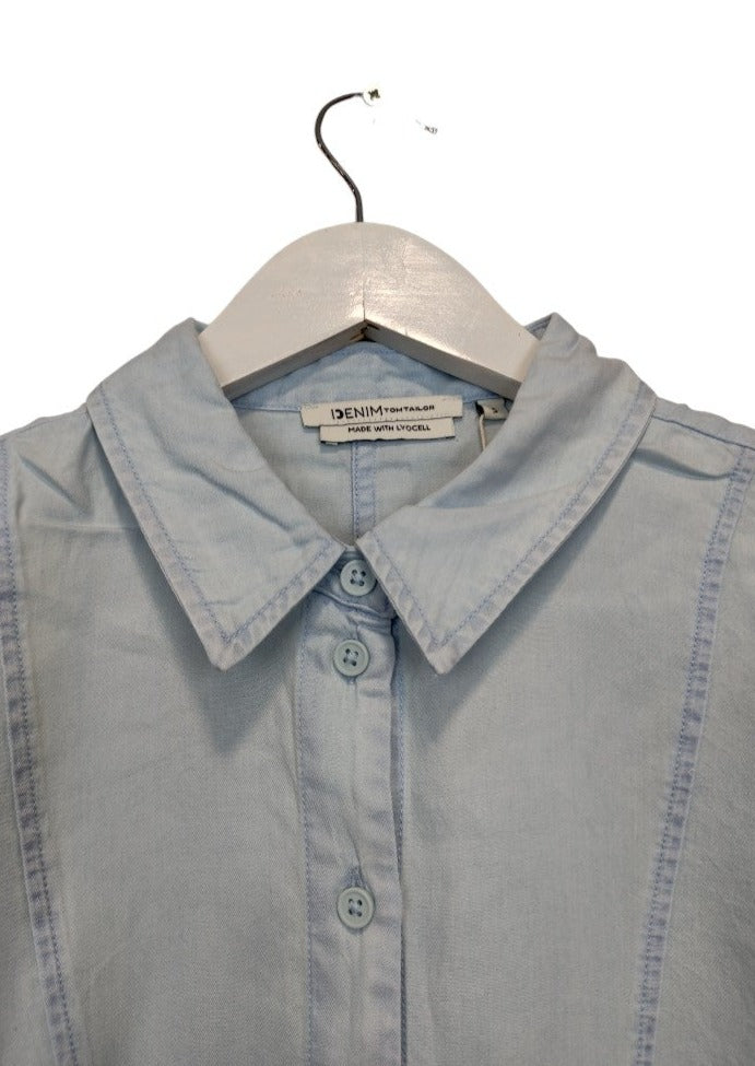 Outlet, Γυναικείο Πουκάμισο TOM TAILOR σε Γαλάζιο χρώμα (Small)