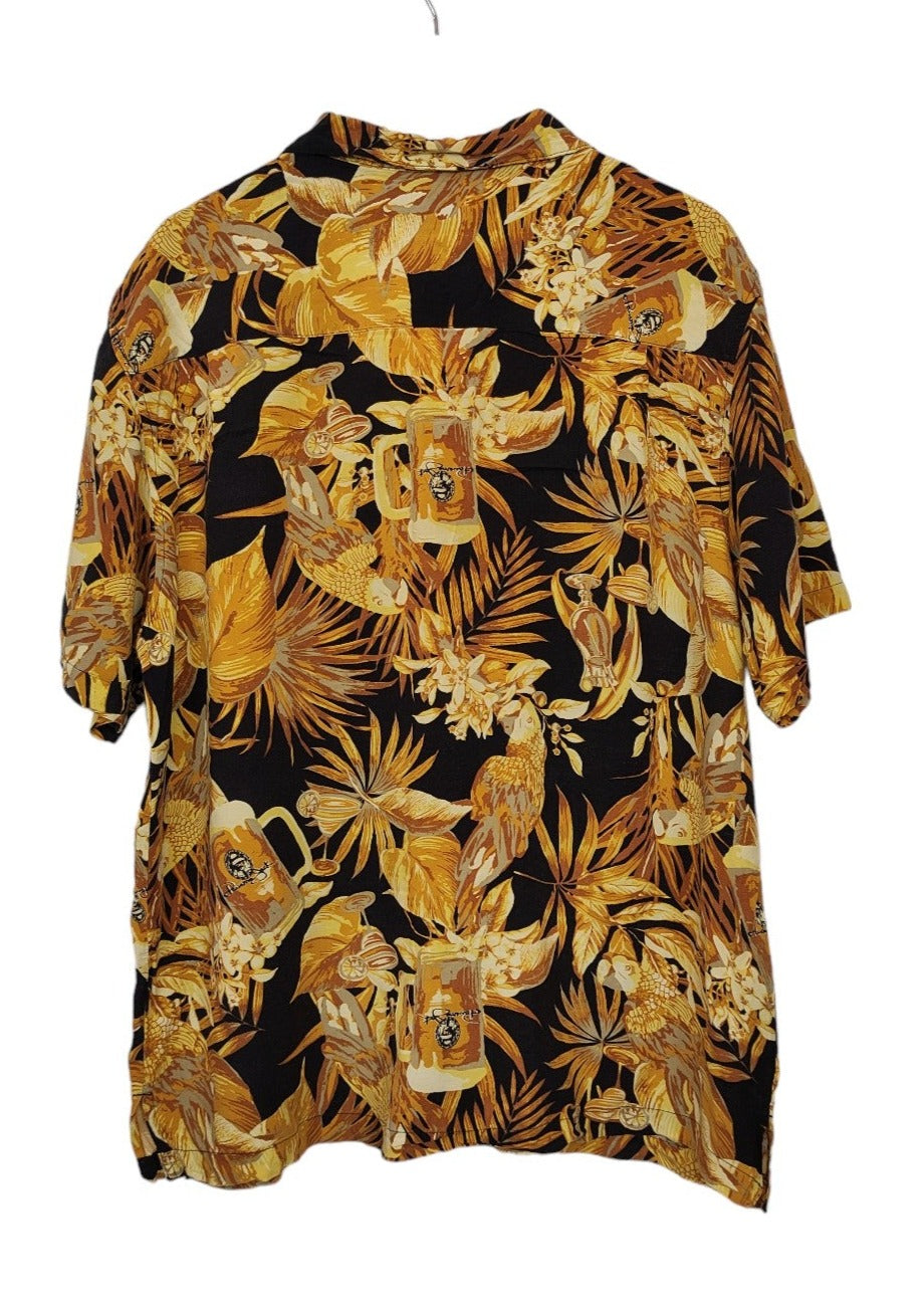 Hawaiian Ανδρικό Πουκάμισο PANAMA JACK σε Μαύρο Χρώμα (Large)
