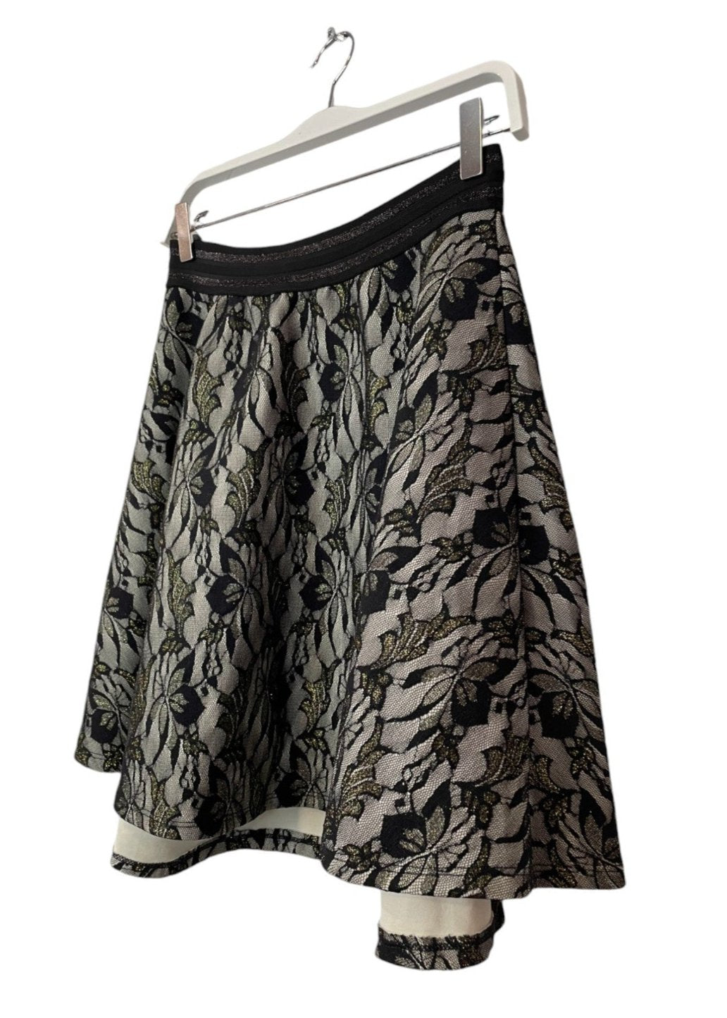 Stock, Lurex Φούστα LUMINA σε Μαύρο - Nude χρώμα (Medium)