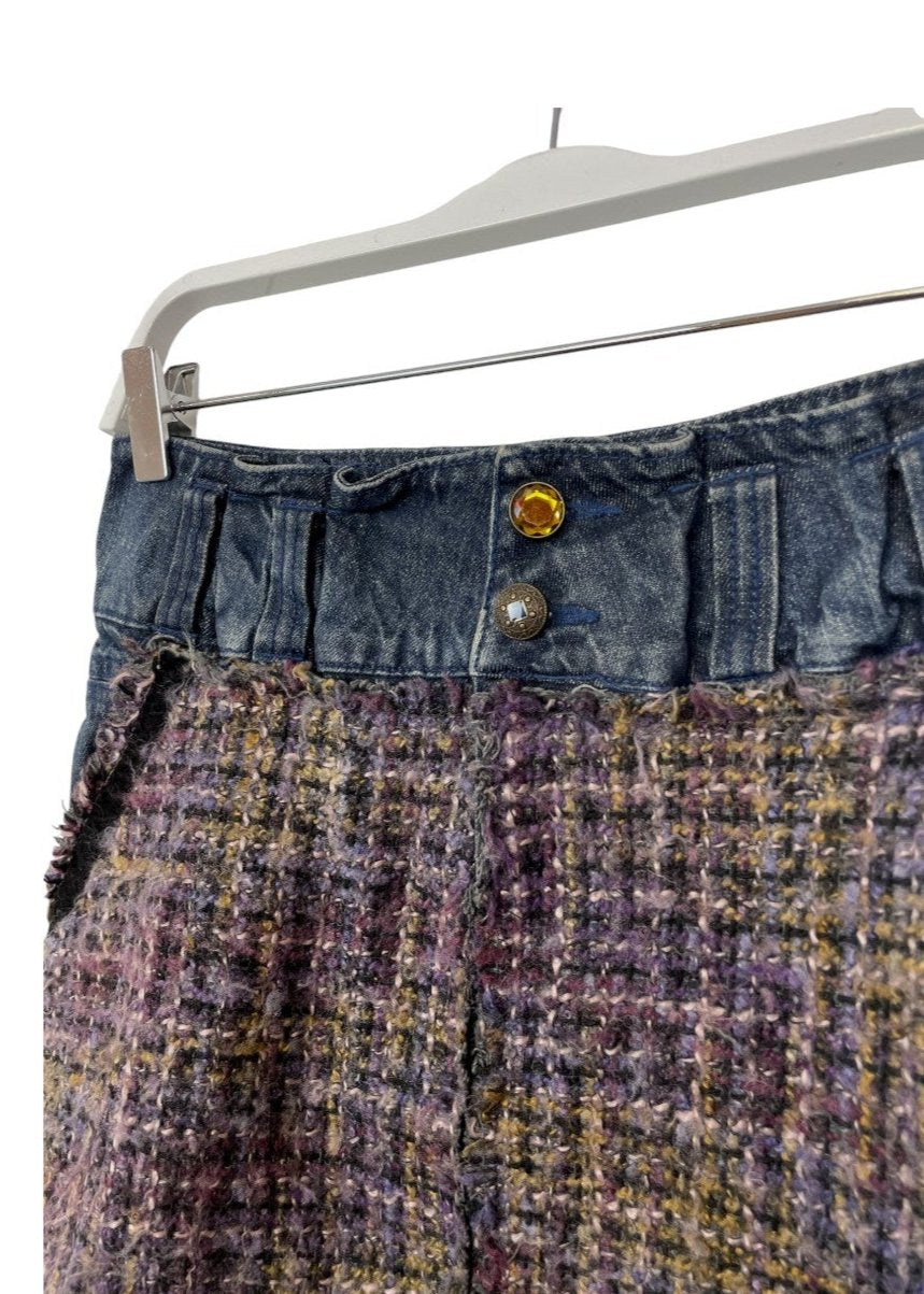 Μίνι Τζιν Φούστα DESIGUAL σε Ξεθωριασμένο Denim (Small)