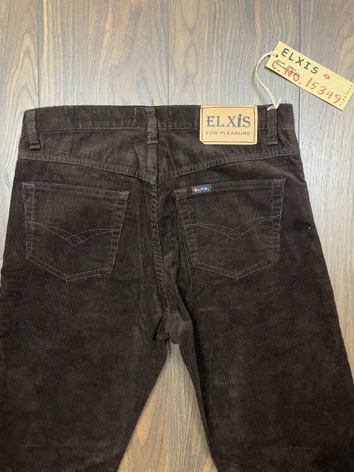 Stock, Κοτλέ Γυναικείο Παντελόνι ELXIS σε Σκούρο Καφέ χρώμα (No 32)