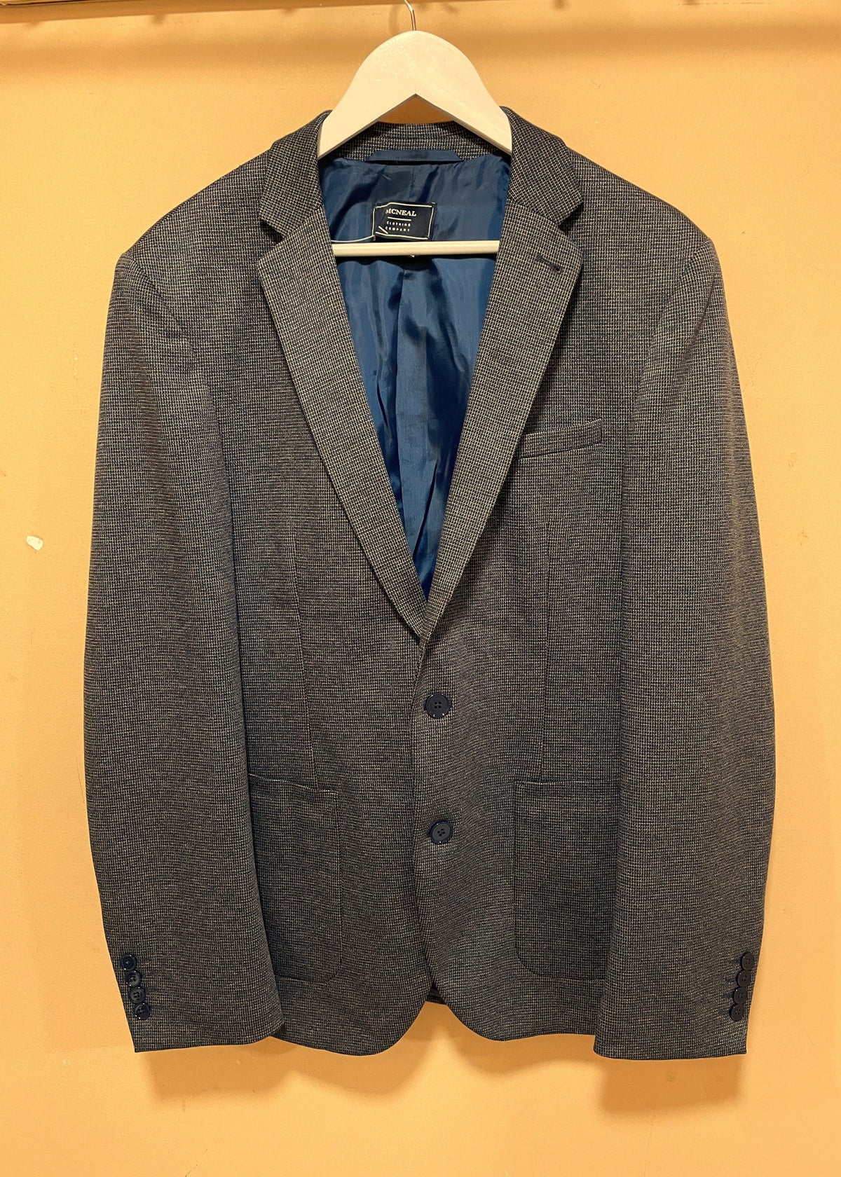 Κλασικό Ανδρικό Σακάκι MCNEAL Super Slim σε Navy - Γκρι χρώμα (Μ-Νο 98)