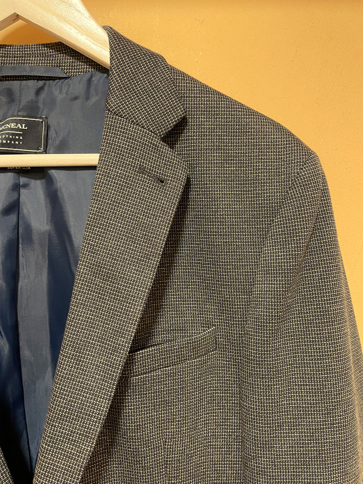 Κλασικό Ανδρικό Σακάκι MCNEAL Super Slim σε Navy - Γκρι χρώμα (Μ-Νο 98)