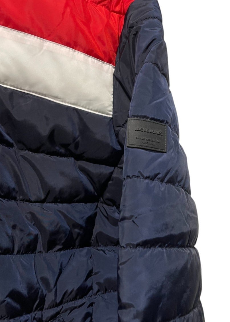 Outlet Ανδρικό Μπουφάν JACK & JONES σε Σκούρο Μπλε - Κόκκινο χρώμα (Medium)