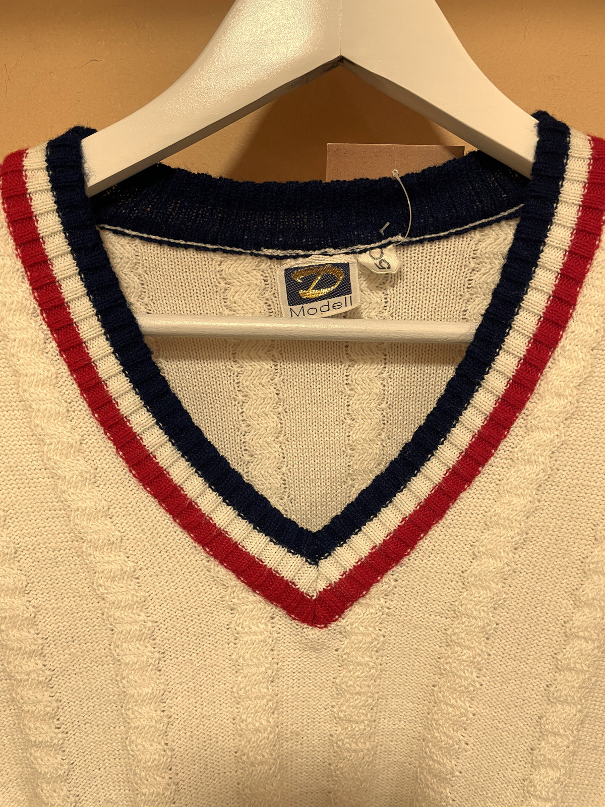 Vintage Γυναικεία Πλεκτή Μπλούζα / Πουλόβερ MODELL σε Ζαχαρί Χρώμα (Άνετο M)