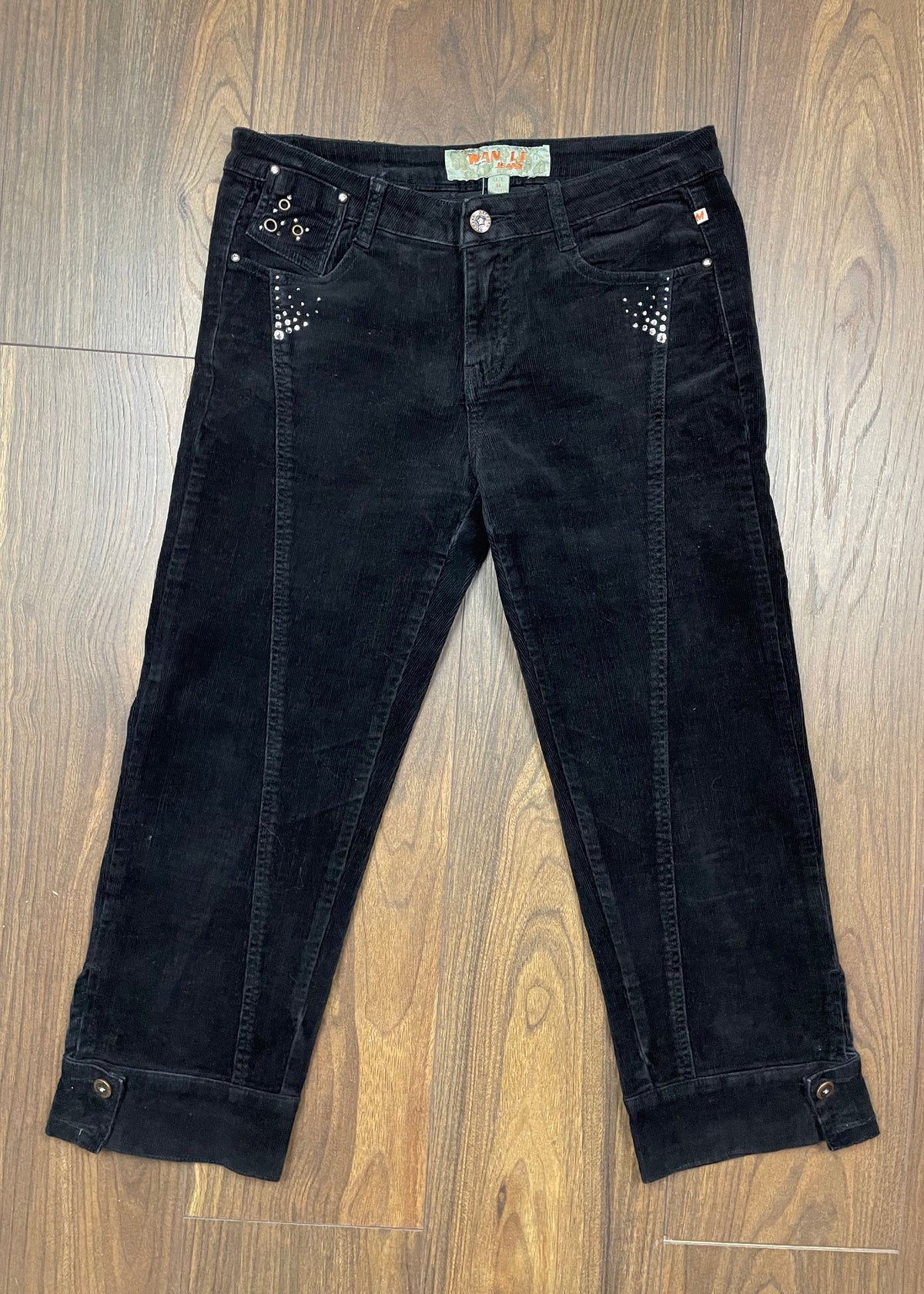 Κοτλέ Γυναικείο Παντελόνι WAN LI JEANS σε Μαύρο χρώμα