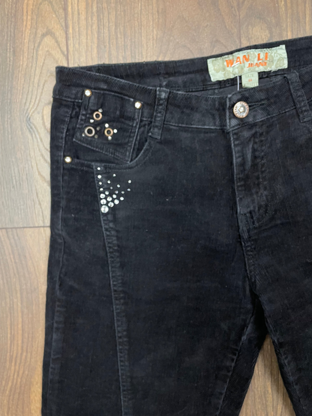 Κοτλέ Γυναικείο Παντελόνι WAN LI JEANS σε Μαύρο χρώμα (Medium)