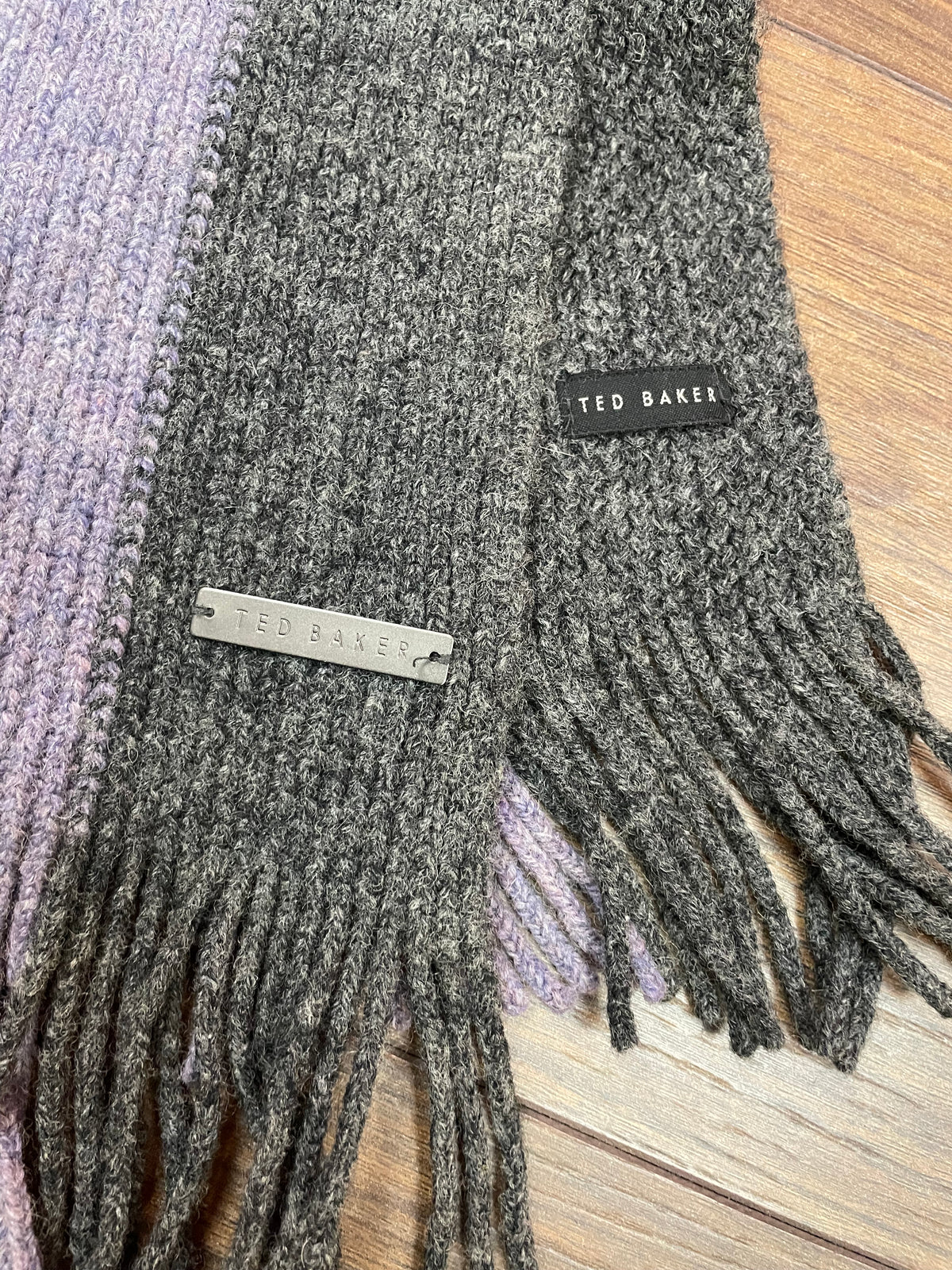 Κασκόλ TED BAKER σε Γκρι - Μελιτζανί χρώμα