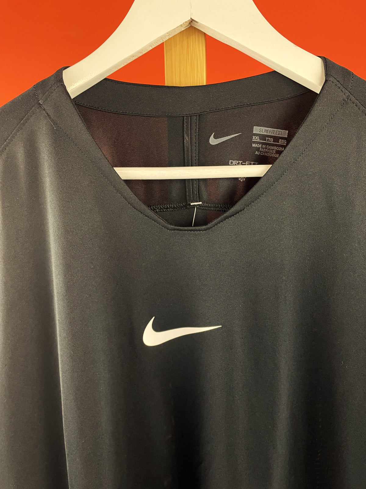 Ανδρική, Αθλητική Μπλούζα NIKE Dri Fit σε Μαύρο χρώμα (2XL-Slim Fit)