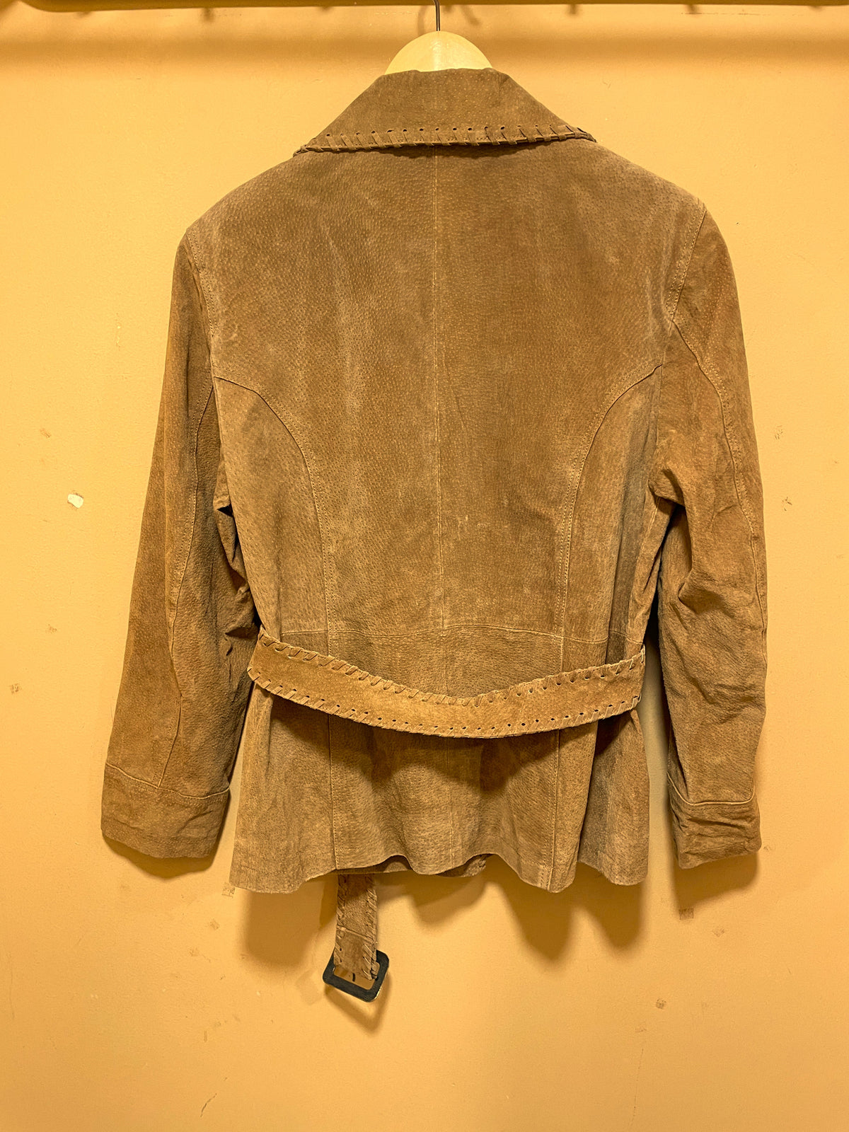 Vintage, Δερμάτινο Γυναικείο Τζάκετ OUTFIT σε Καφέ χρώμα (Medium)