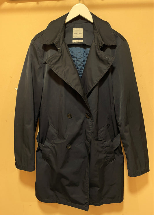 Eνισχυμένη, Ανδρική Καμπαρντίνα ZARA  σε Σκούρο Blue Black Χρώμα (Large)