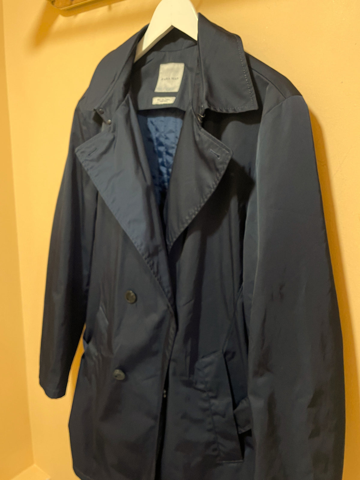 Eνισχυμένη, Ανδρική Καμπαρντίνα ZARA  σε Σκούρο Blue Black Χρώμα (Large)