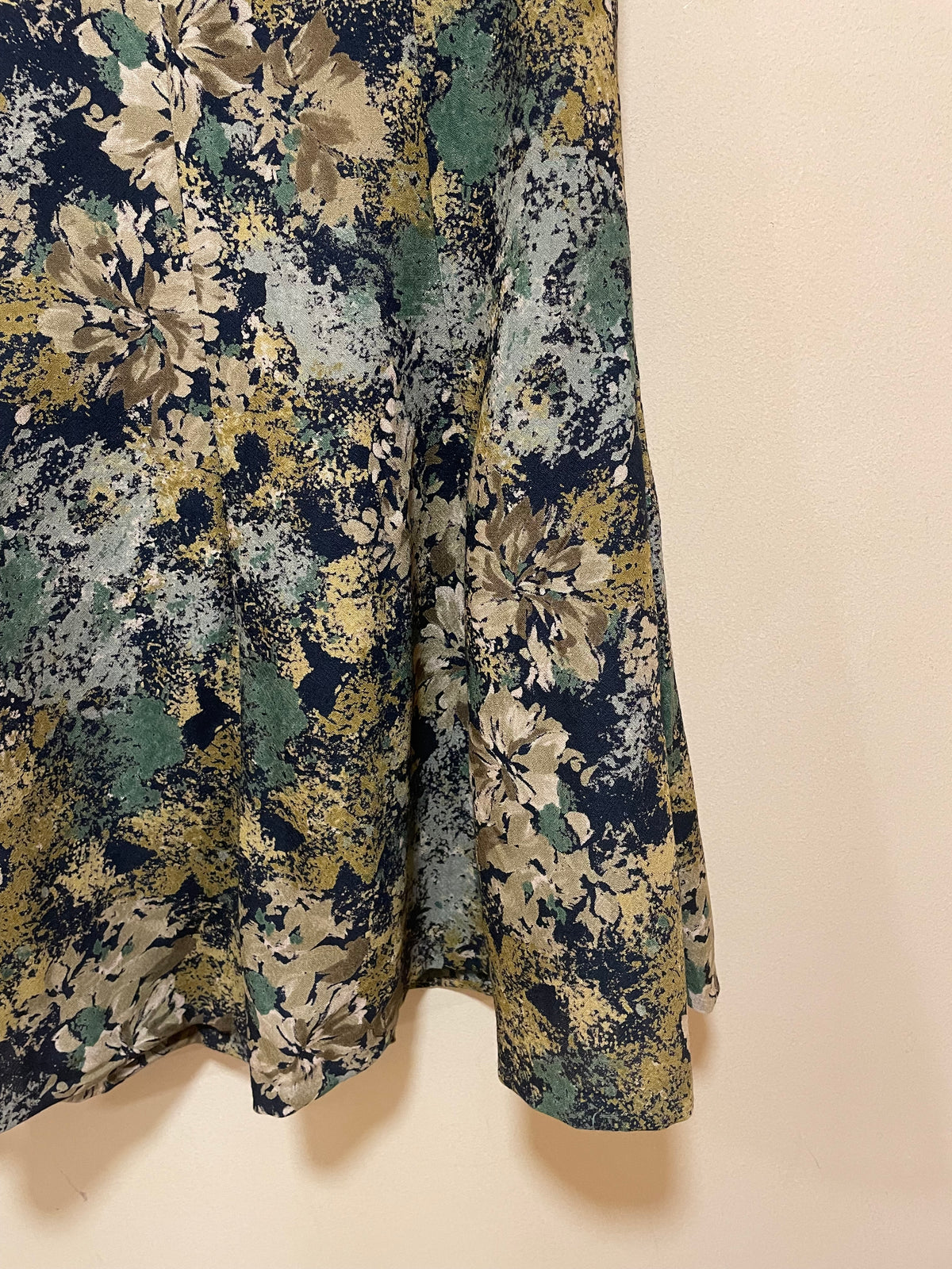 Εμπριμέ, Vintage Φούστα σε Καφέ χρώμα (Medium)