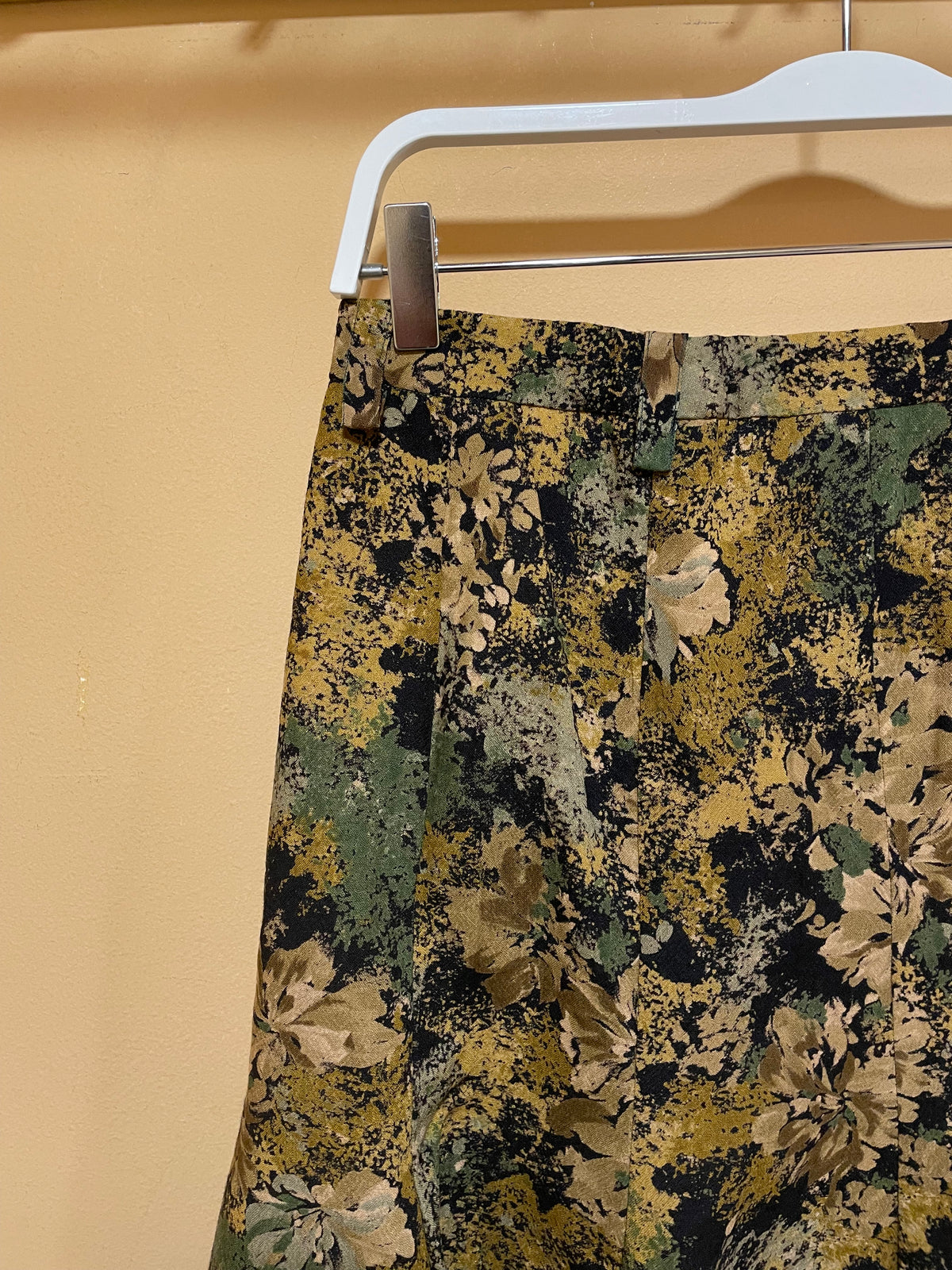 Εμπριμέ, Vintage Φούστα σε Καφέ χρώμα (Medium)