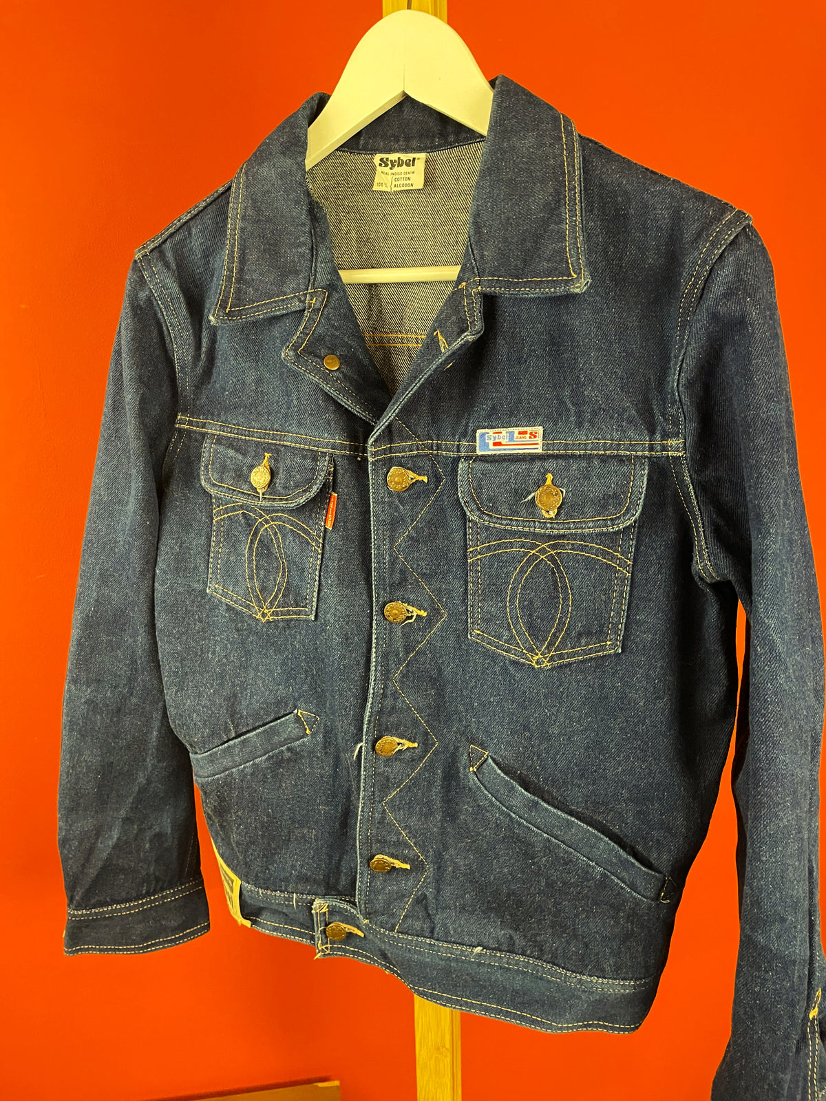 Vintage, Γυναικείο Τζιν Τζάκετ SYBEL σε Μπλε Denim (Small)