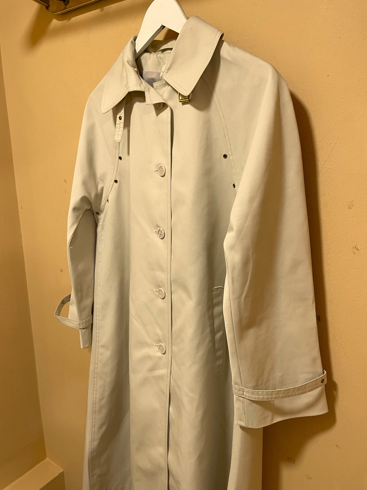 Vintage Γυναικεία Καπαρντίνα σε Μπεζ χρώμα (Άνετο Small)