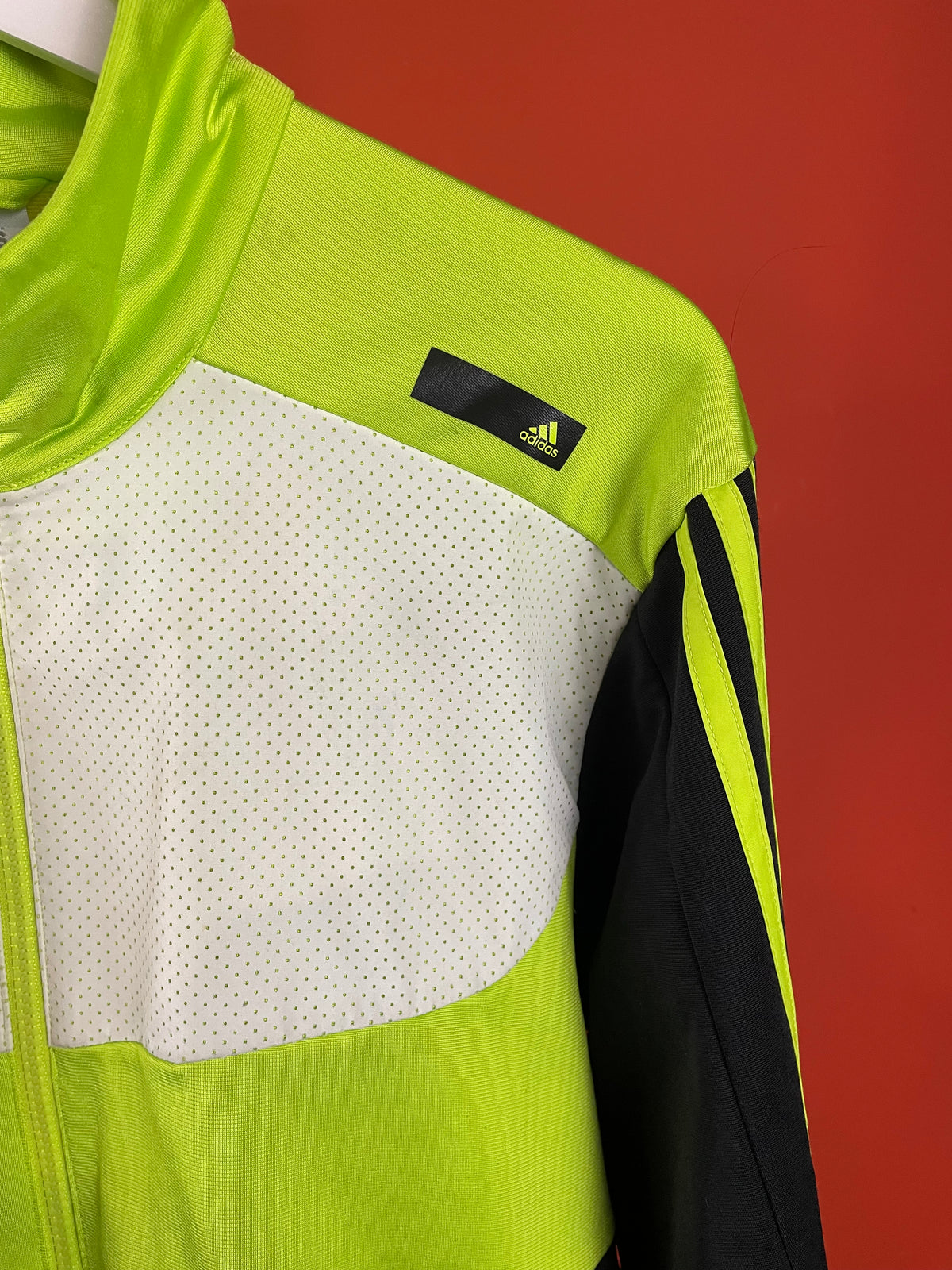 Γυναικεία Αθλητική Ζακέτα ADIDAS σε Μαύρο - Λαχανί χρώμα (M/L)