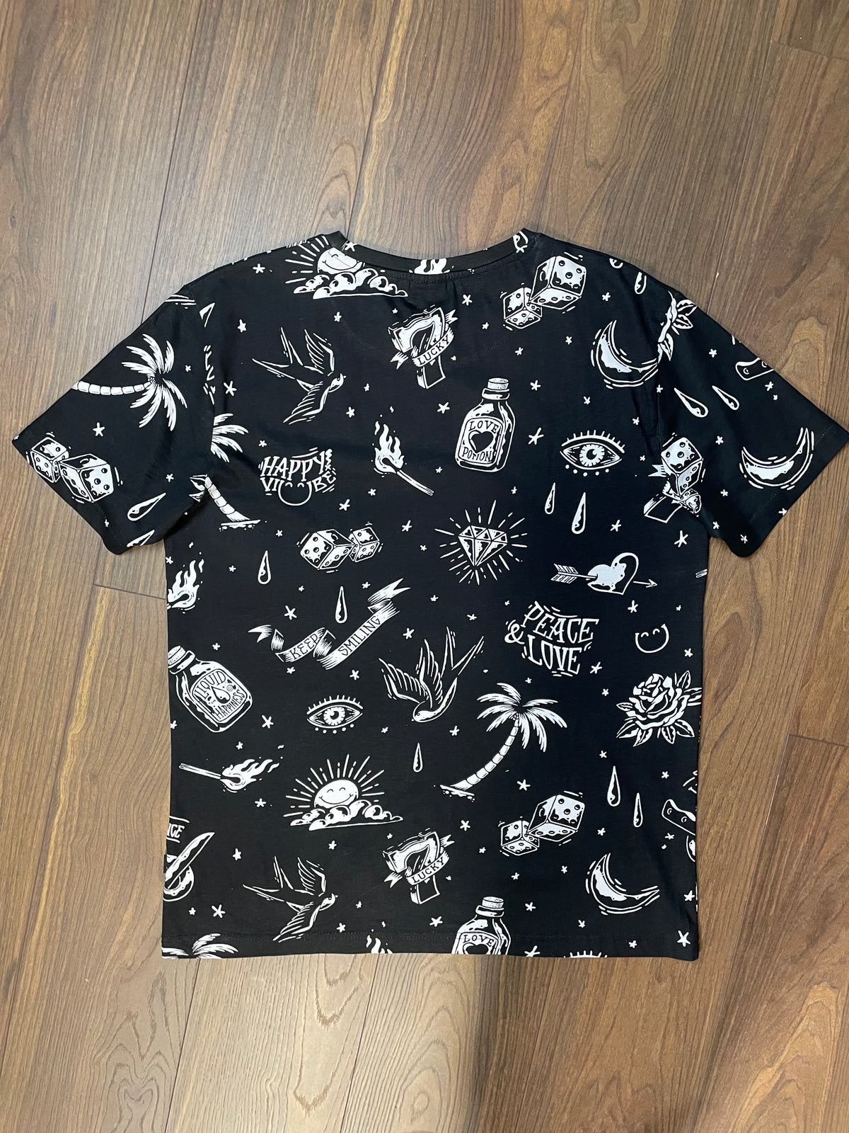 Ανδρική, Printed, Kοντομάνικη Μπλούζα -T-Shirt CROPP σε Μαύρο χρώμα (L/XL)