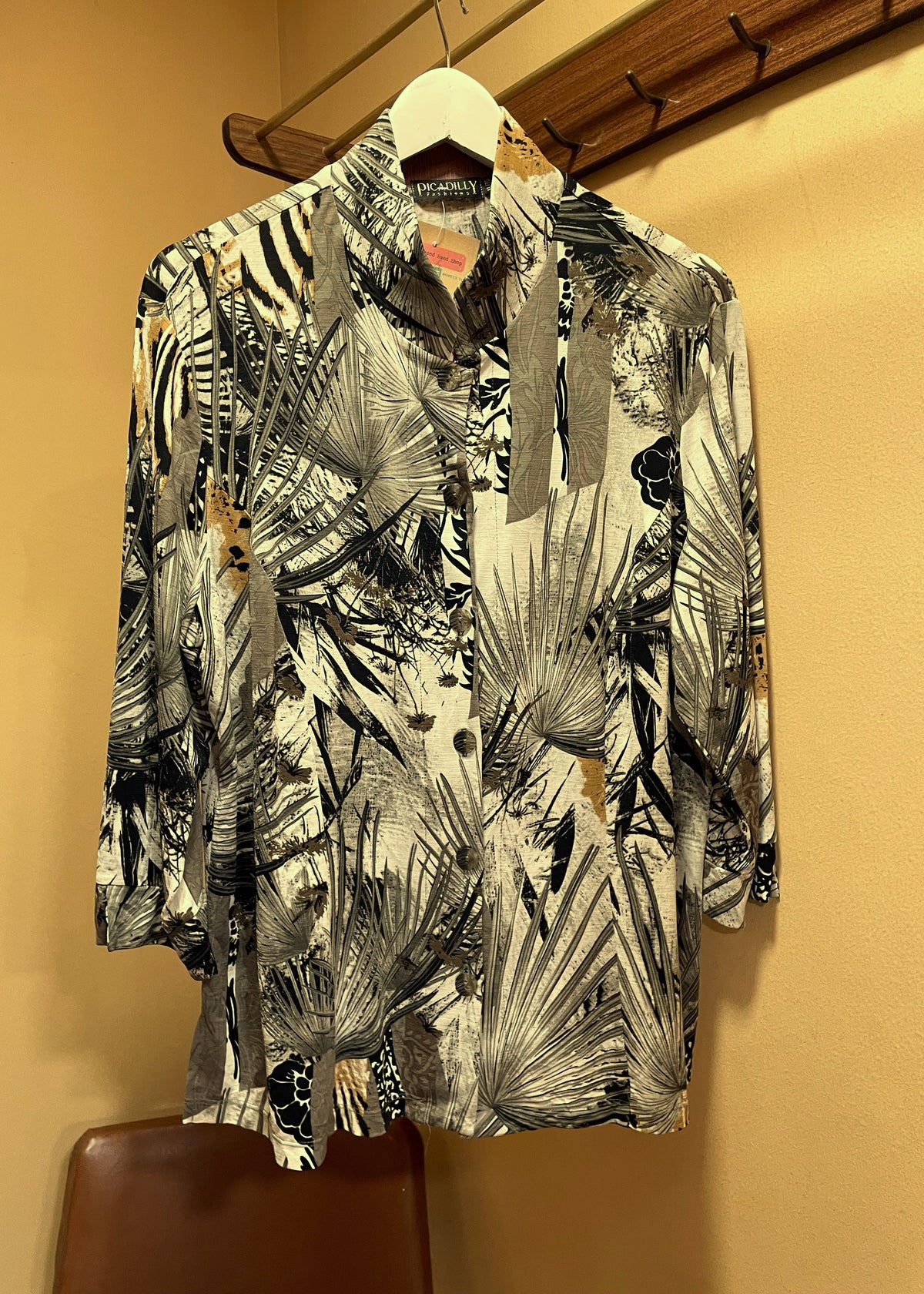 Vintage Γυναικείο Πουκάμισο PICADILLY FASHIONS σε Λαδί - Nude χρωμα (XL)
