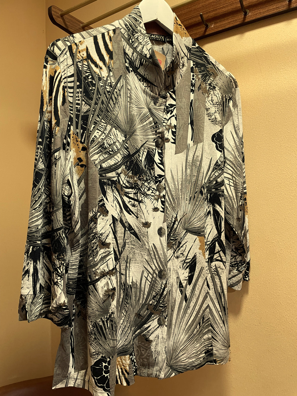 Vintage Γυναικείο Πουκάμισο PICADILLY FASHIONS σε Λαδί - Nude χρωμα (XL)