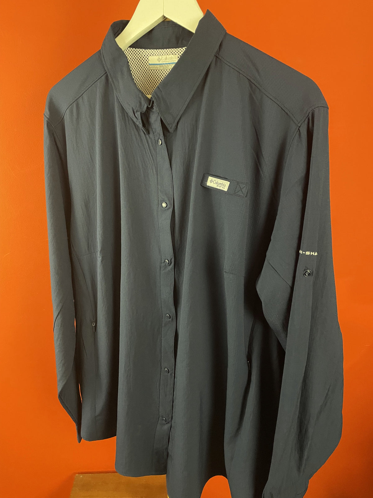 Σπορ Ανδρικό Πουκάμισο COLUMBIA σε Σκούρο Μπλε χρώμα (2XL)