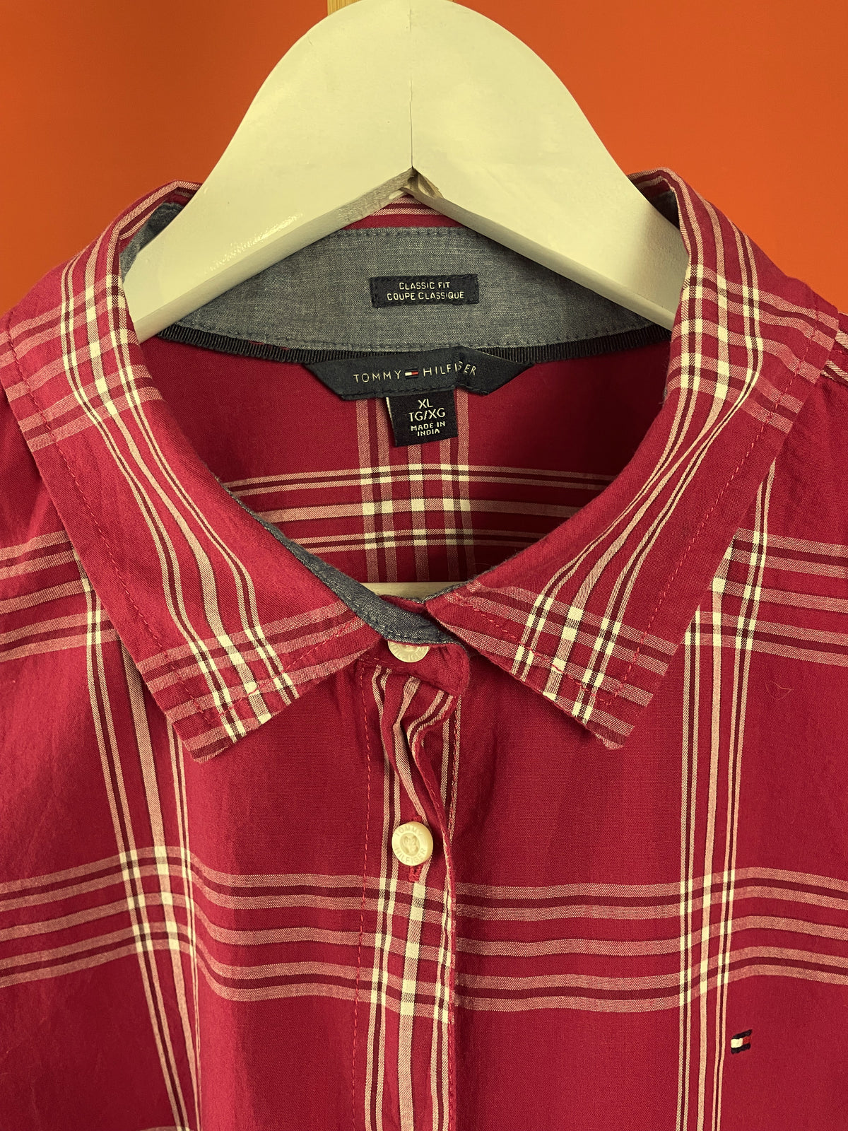 Γυναικείο Πουκάμισο TOMMY HILFIGER σε Κόκκινο χρώμα (Άνετο L)