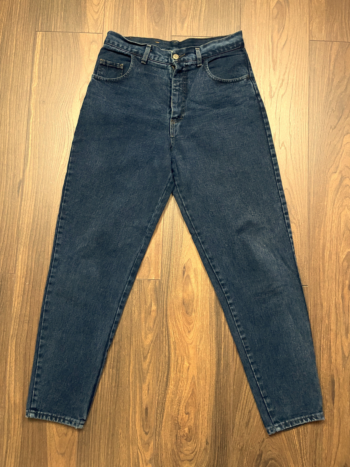 Vintage, Mom fit, Γυναικείο Τζιν Παντελόνι TOP IN σε Σκούρο Μπλε χρώμα (No32 - M)