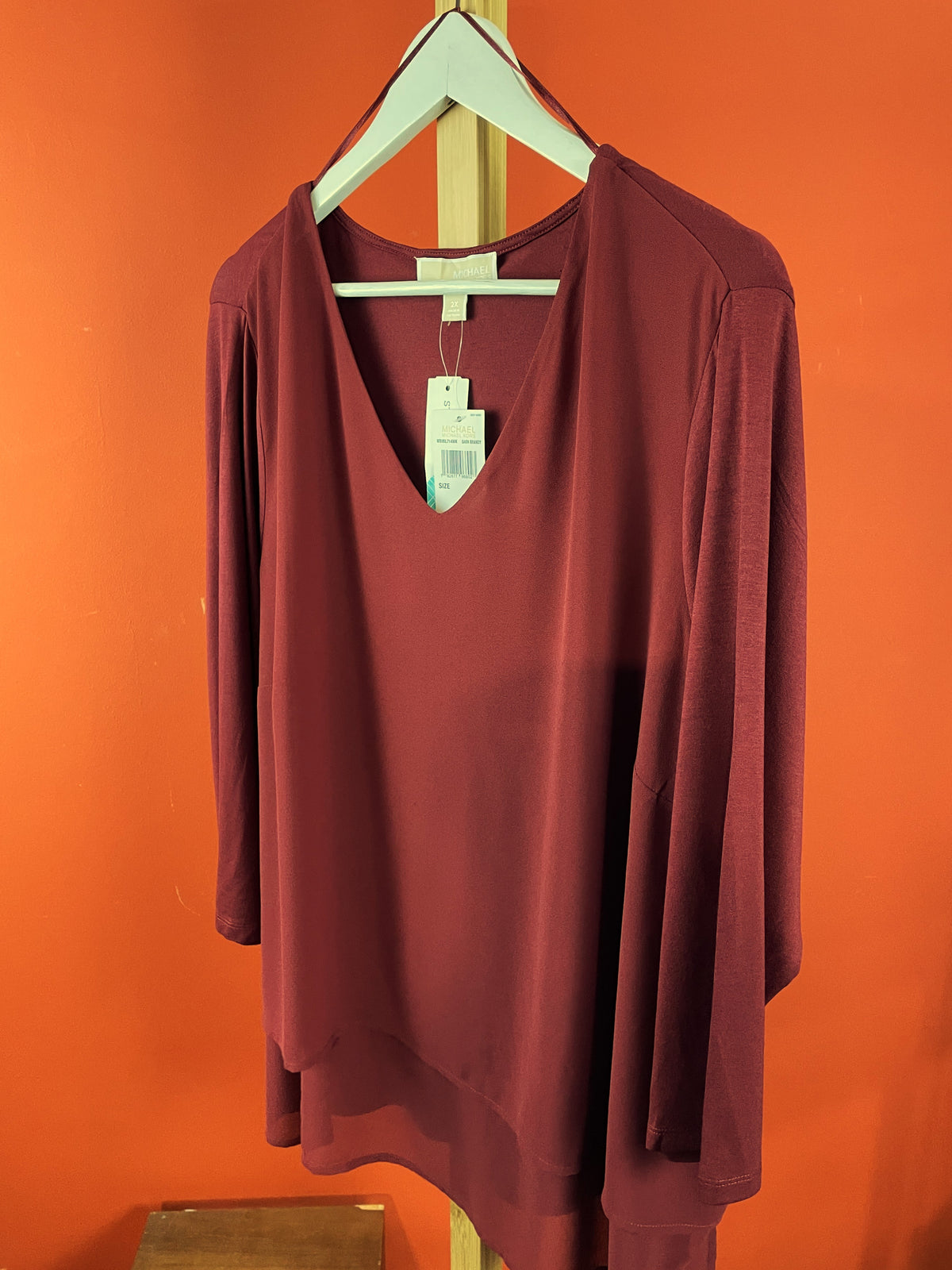 Stock, Γυναικεία Μπλούζα MICHAEL KORS σε Βυσσινί χρώμα (2XL)