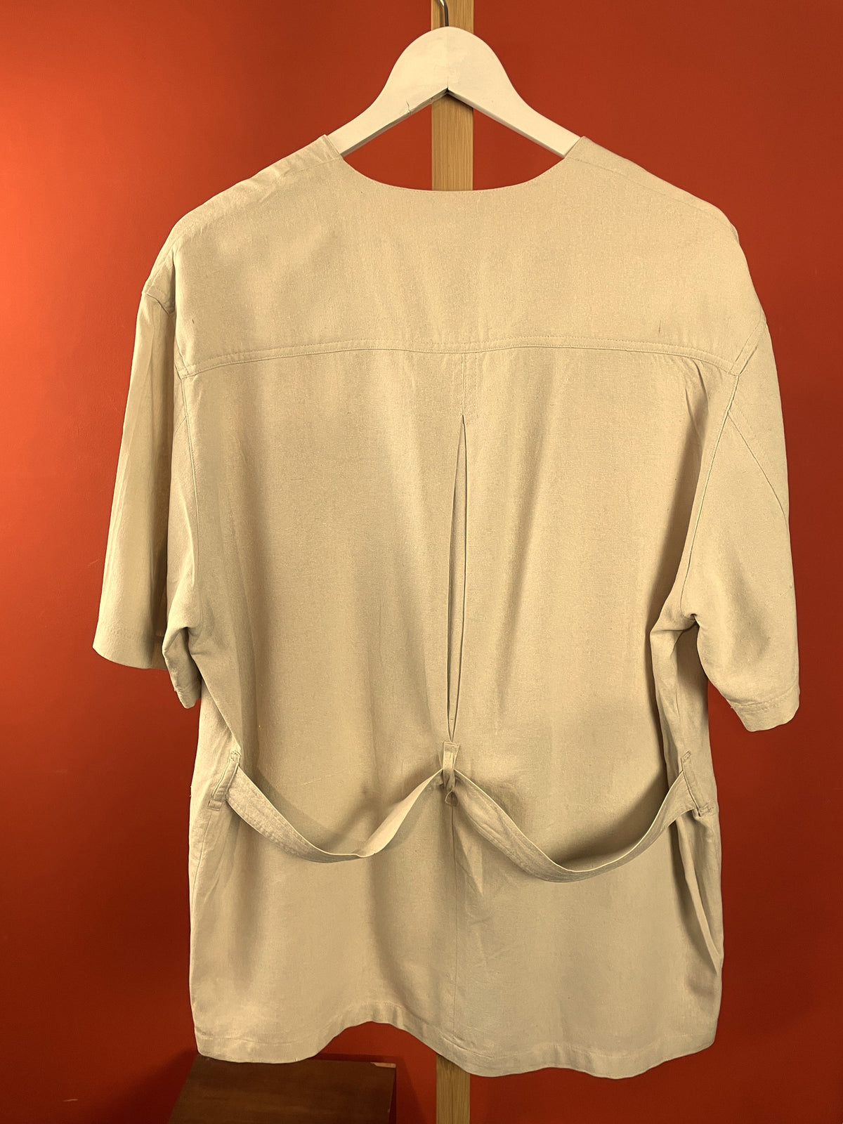 Premium Vintage, Μεταξωτό Γυναικείο Σακάκι CHILLY TIME στο χρώμα της Άμμου (Άνετο M /L)